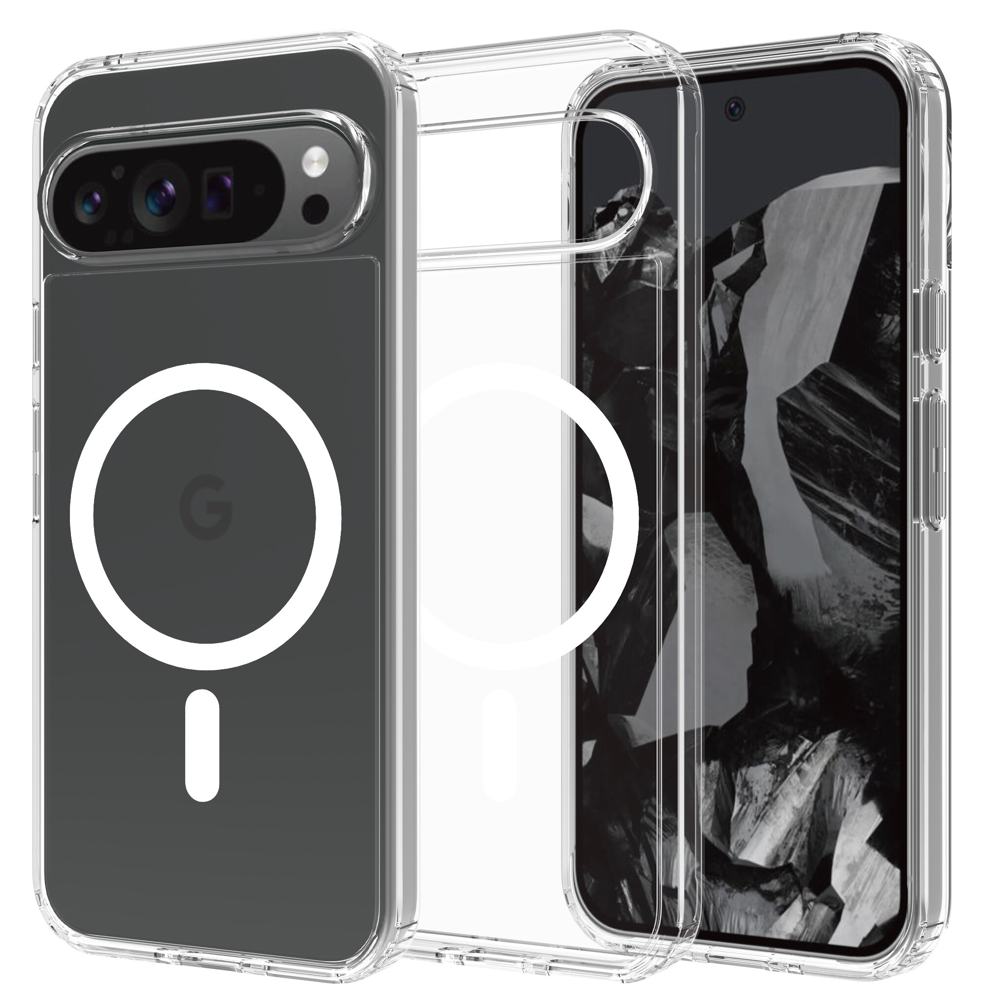 Hybrid Case MagSafe Google Pixel 9 Pro XL Transparent