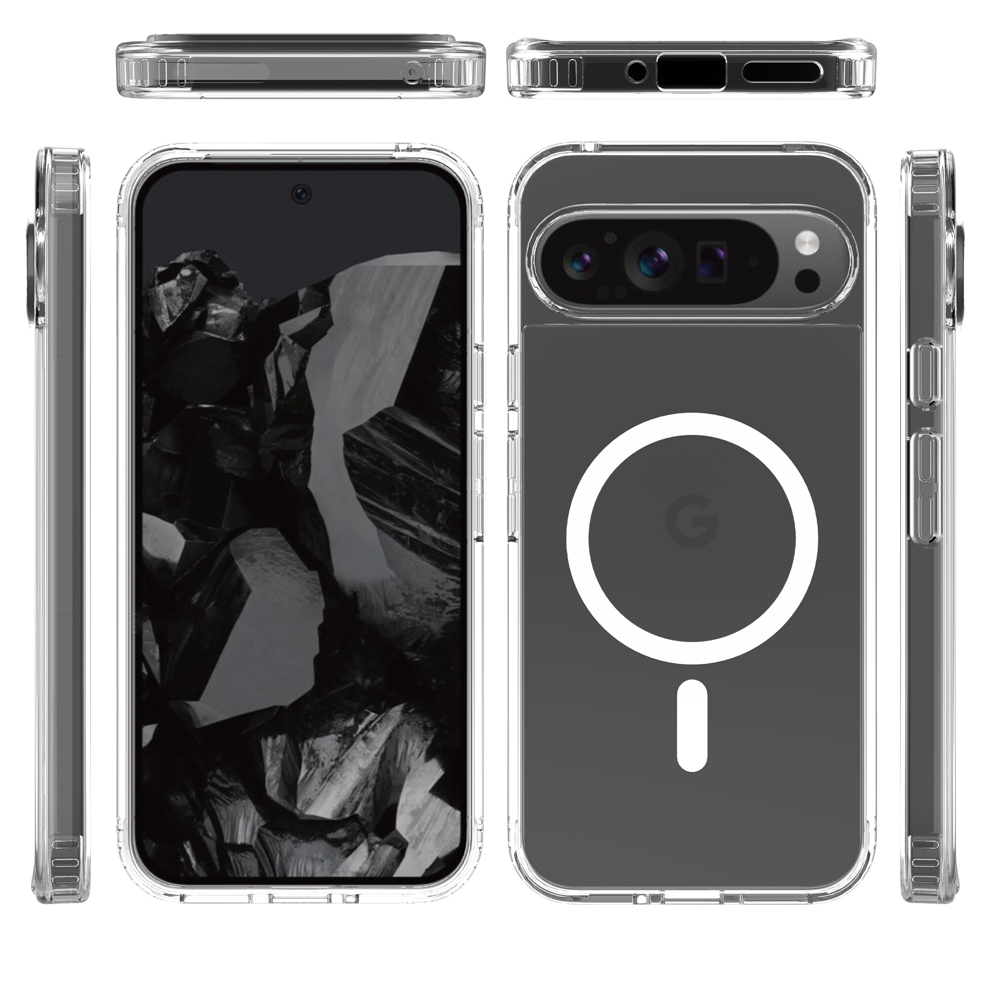 Hybrid Case MagSafe Google Pixel 9 Pro XL Transparent