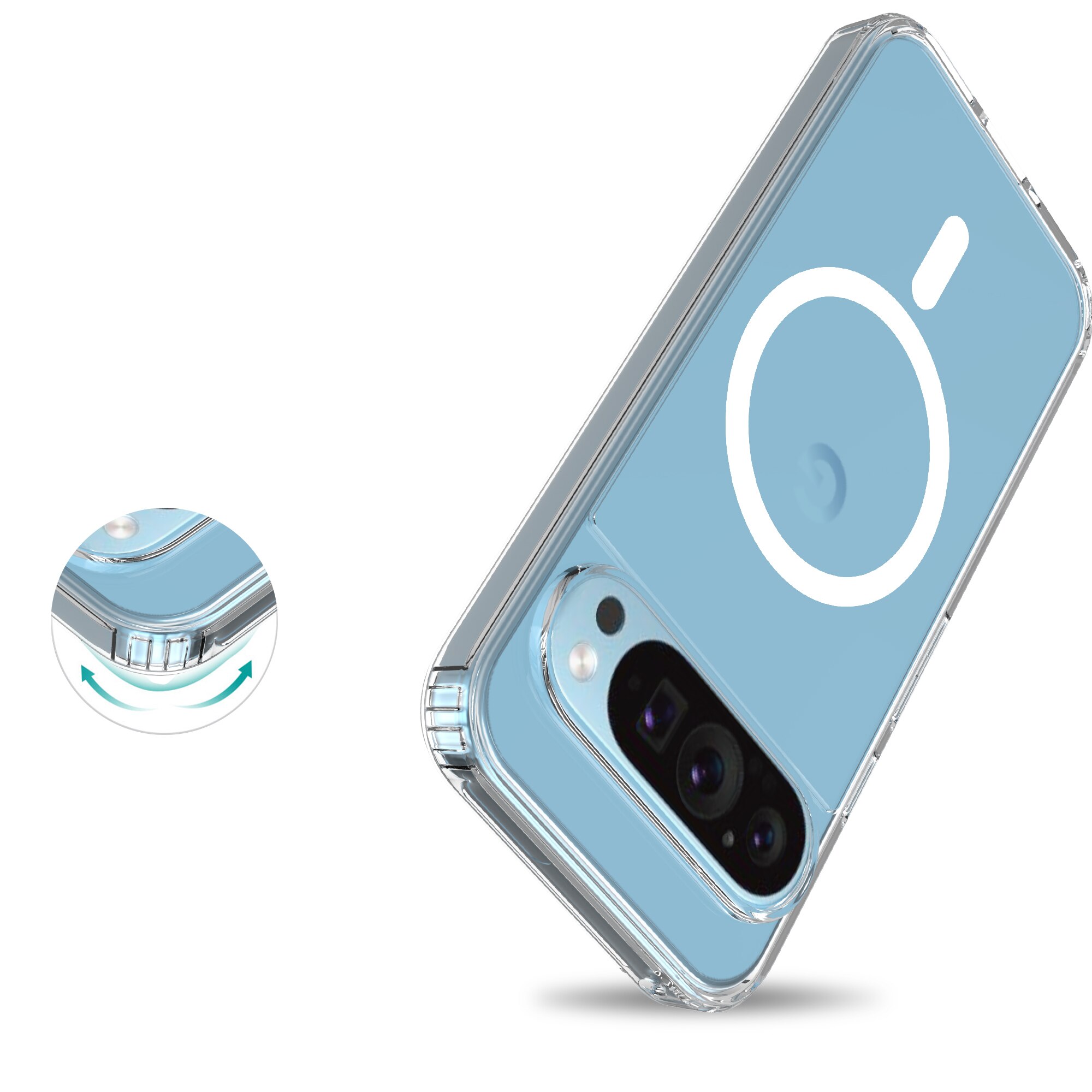 Hybrid Case MagSafe Google Pixel 9 Transparent