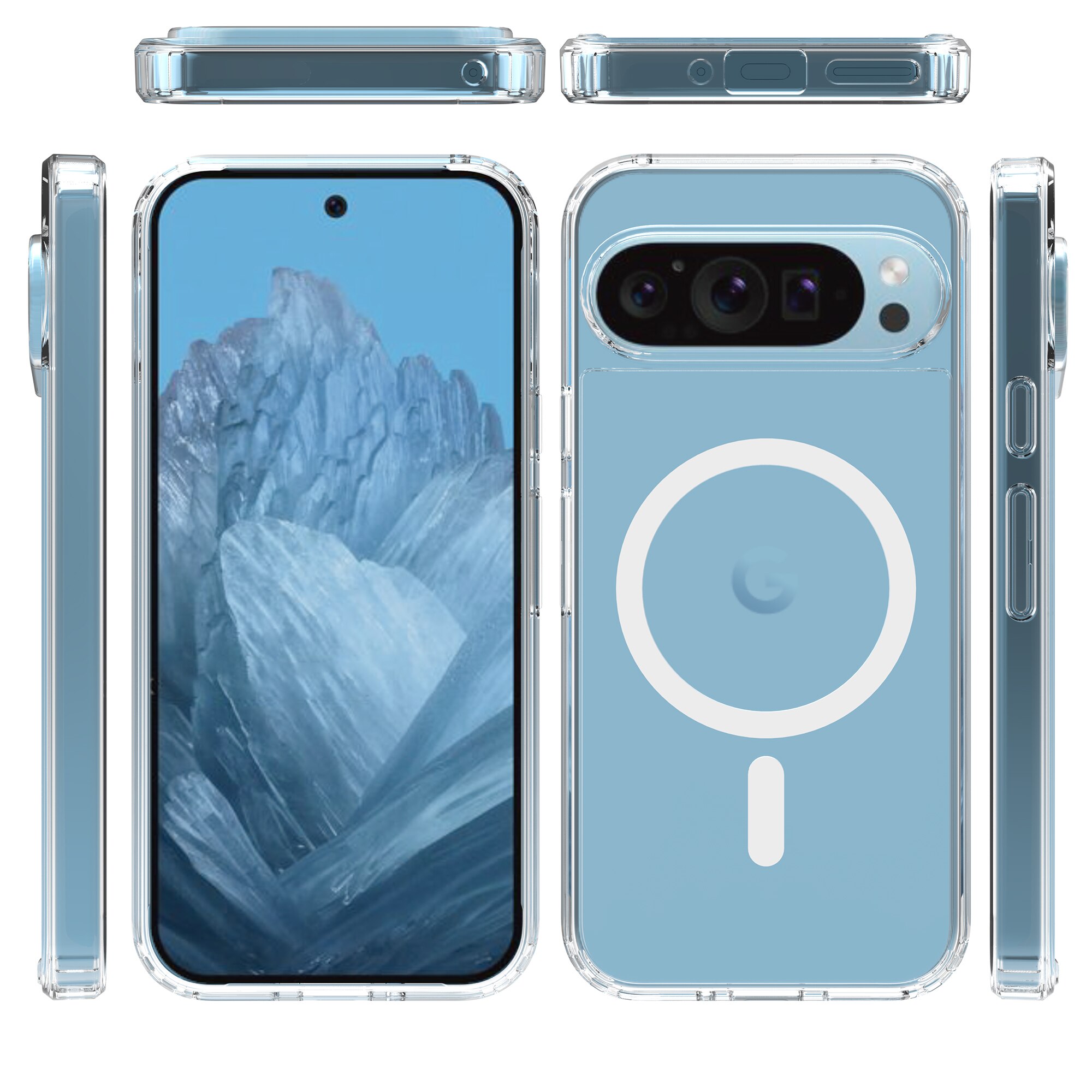 Hybrid Case MagSafe Google Pixel 9 Pro Transparent