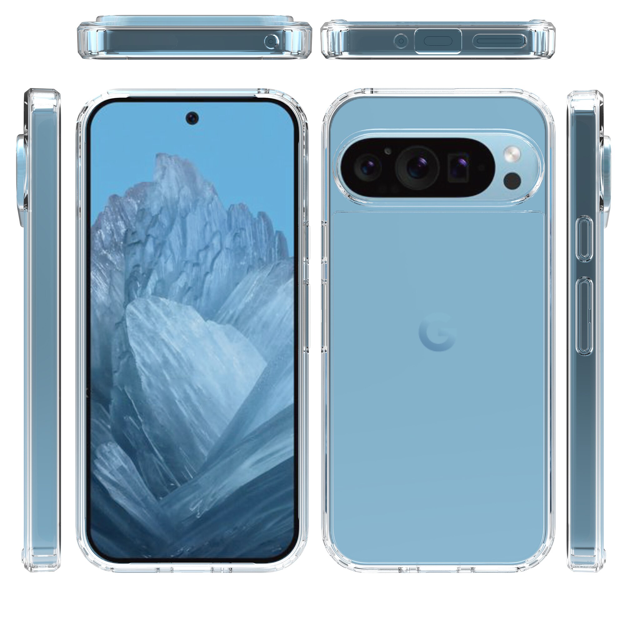 Google Pixel 9 Crystal Hybrid Case Transparent