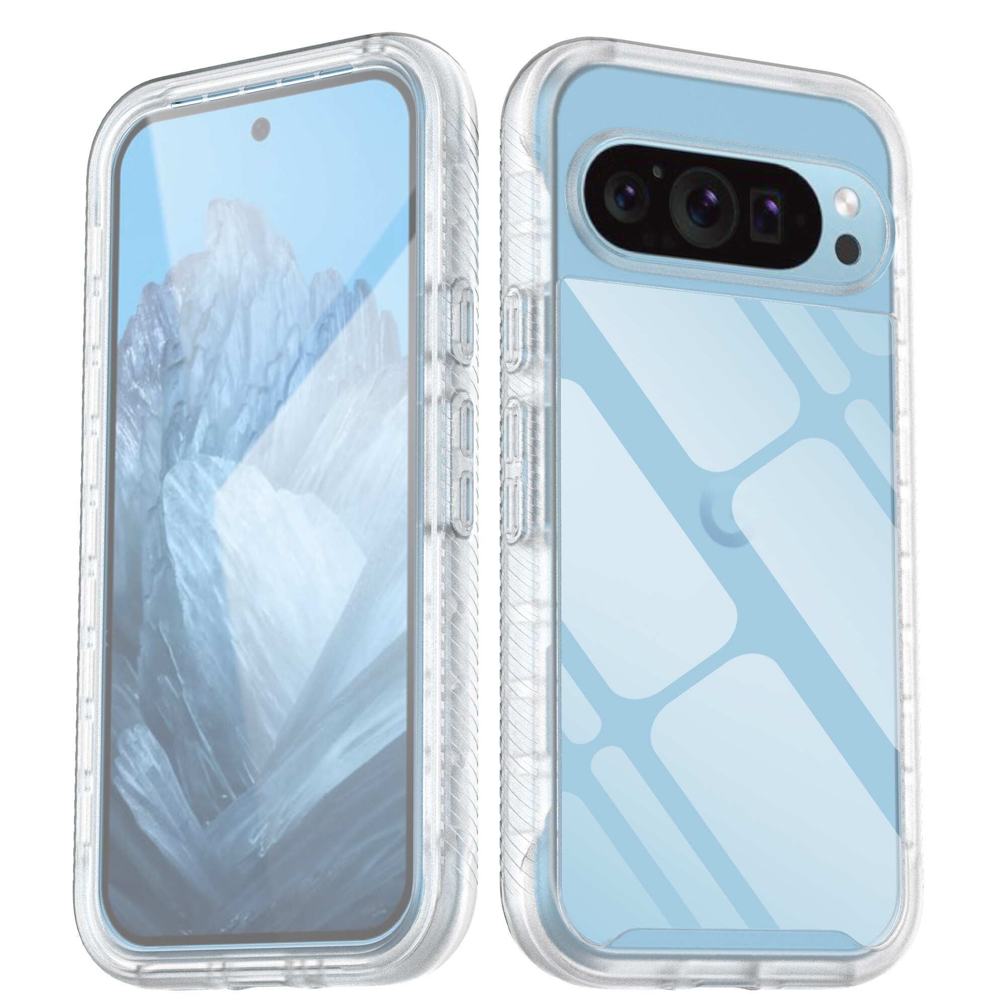 Google Pixel 9 Pro Full Protection Case Transparent