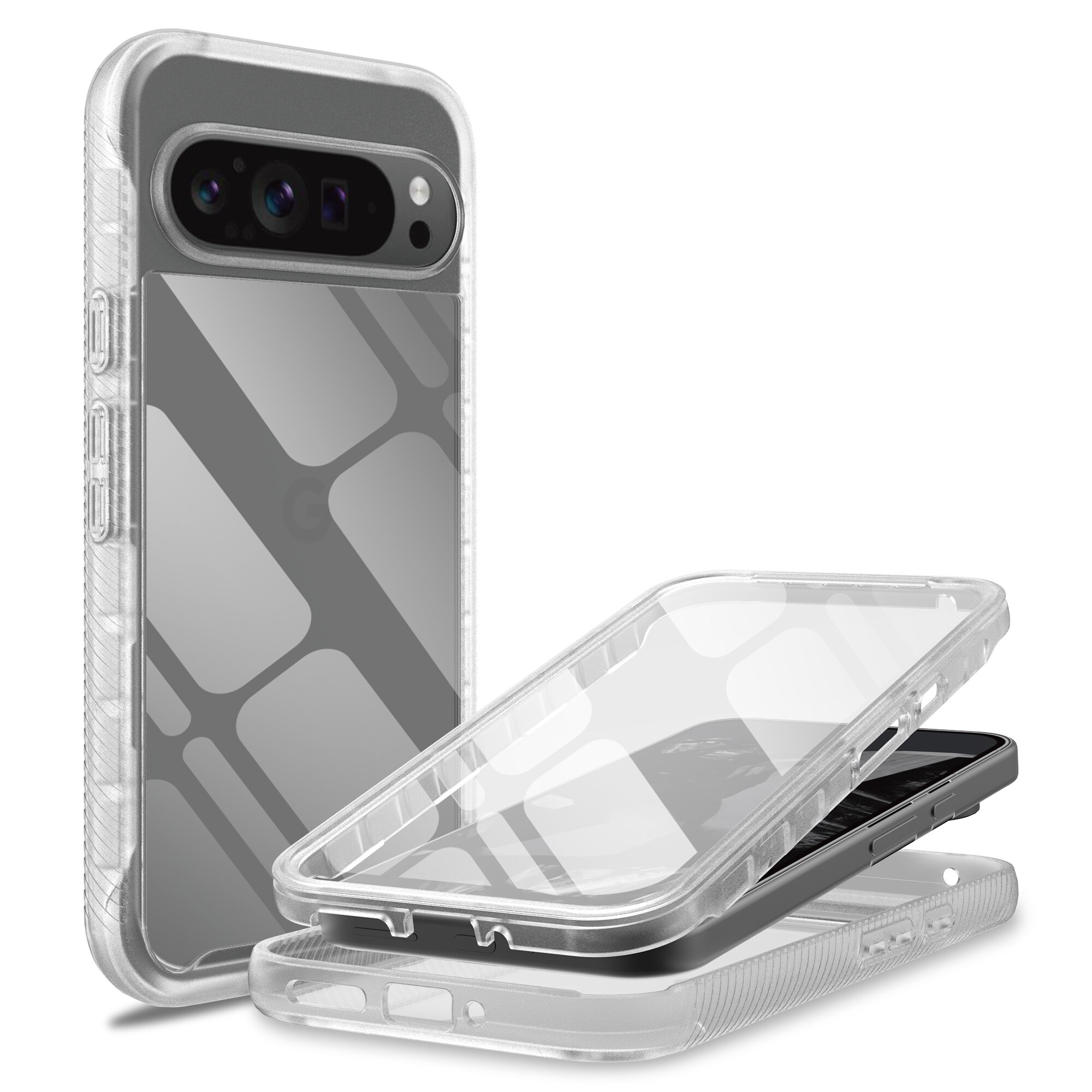 Google Pixel 9 Pro XL Full Protection Case Transparent