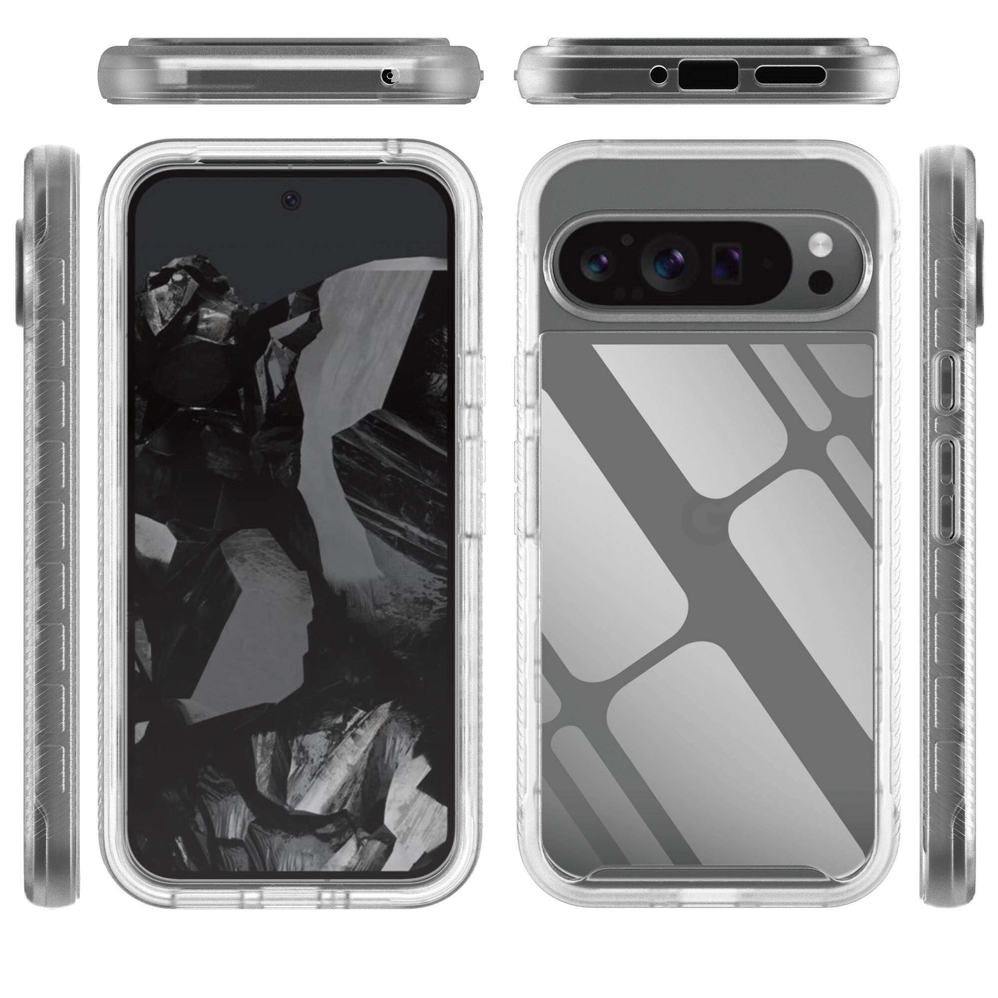 Google Pixel 9 Pro XL Full Protection Case Transparent