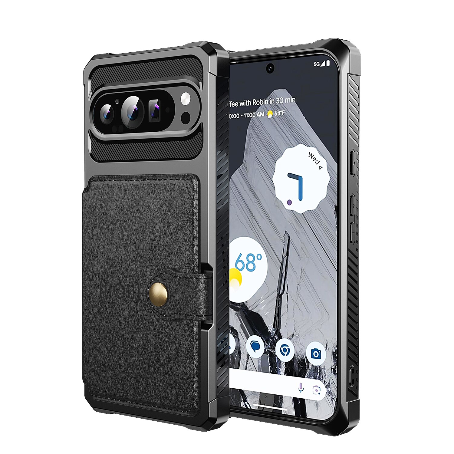 Google Pixel 9 Pro XL Tough Multi-slot Case Black