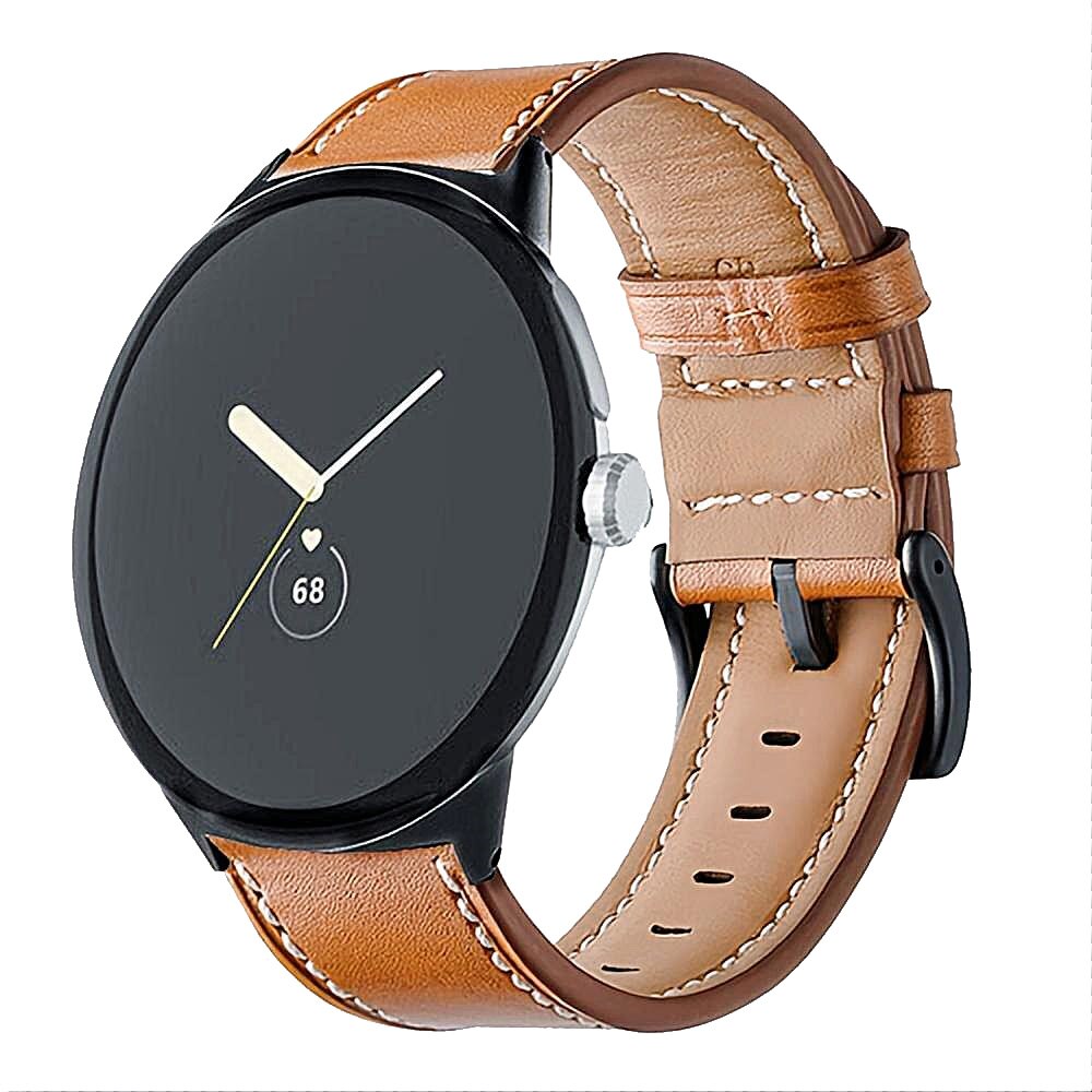 Google Pixel Watch 3 XL 45mm Leather Strap Cognac