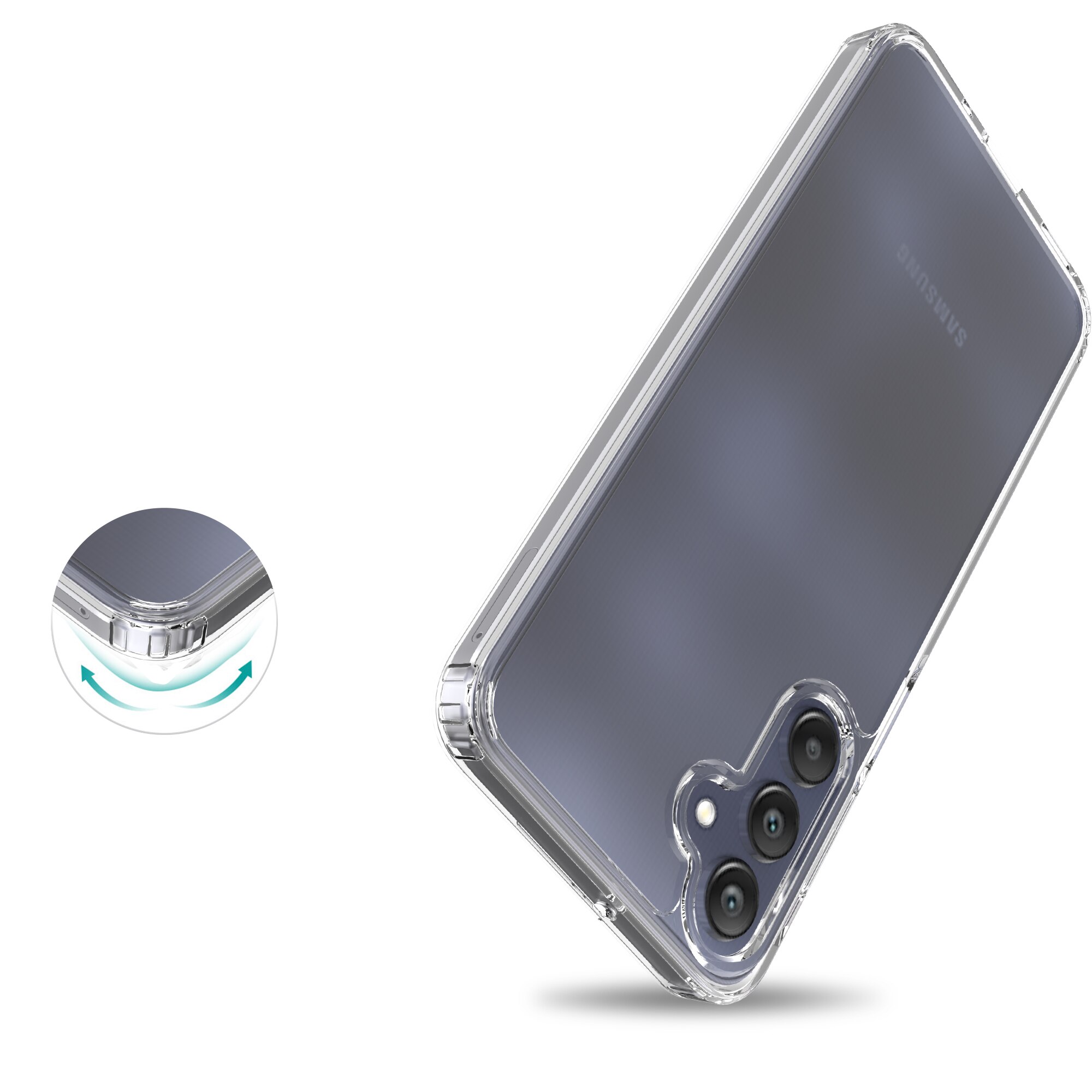 Samsung Galaxy A16 Hybrid Case Transparent