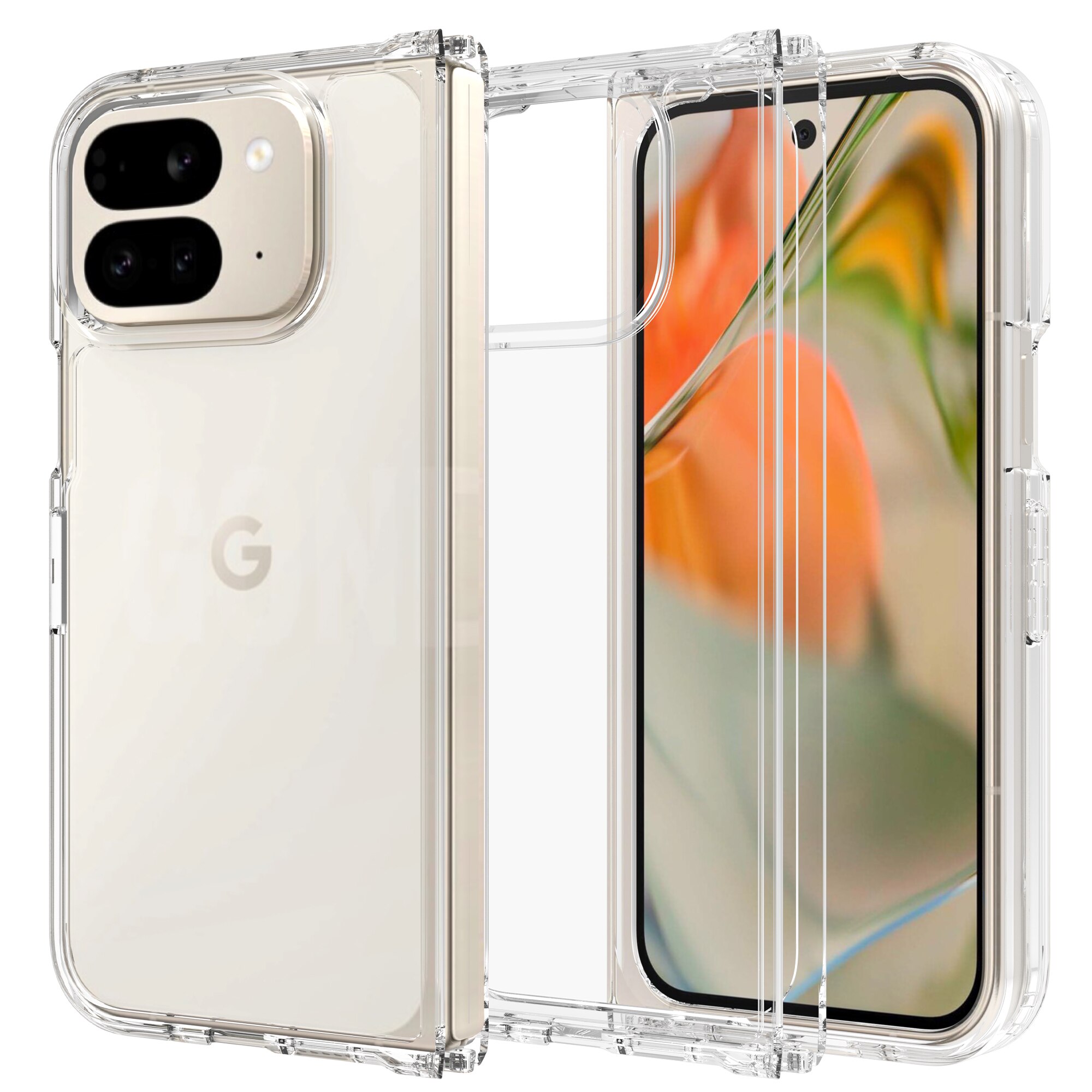 Google Pixel 9 Pro Fold Hybrid Case Transparent