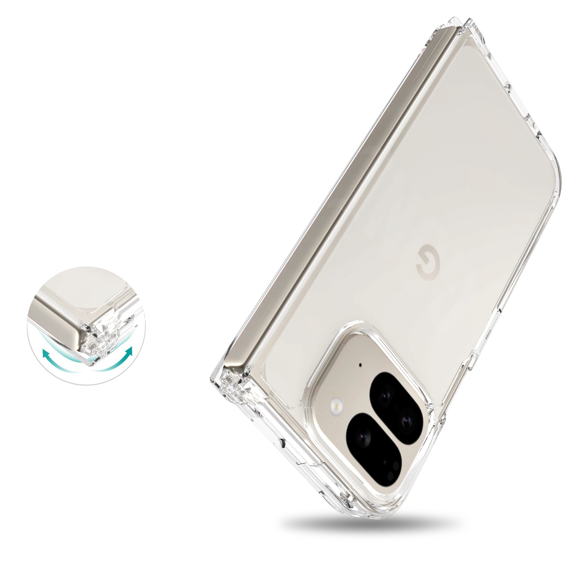 Google Pixel 9 Pro Fold Hybrid Case Transparent