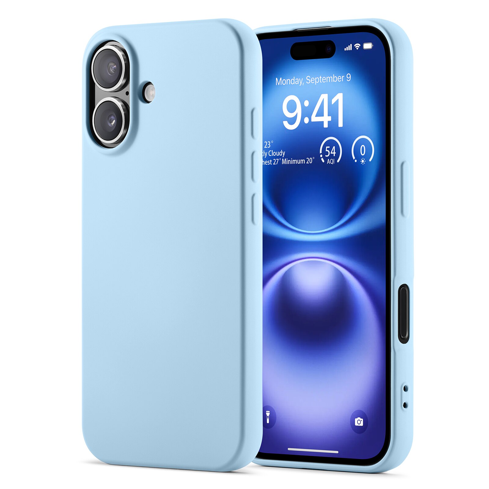 iPhone 16 Shock-resistant TPU Case Blue