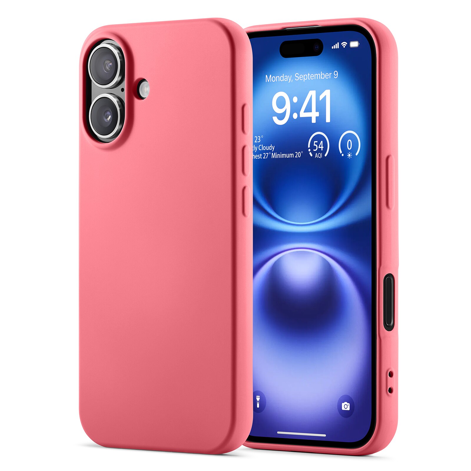 iPhone 16 Shock-resistant TPU Case Cerise