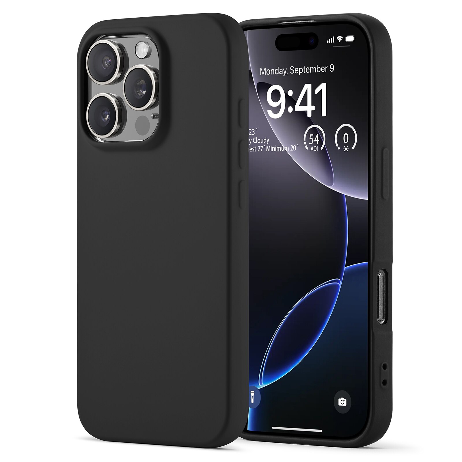 iPhone 16 Pro Shock-resistant TPU Case Black