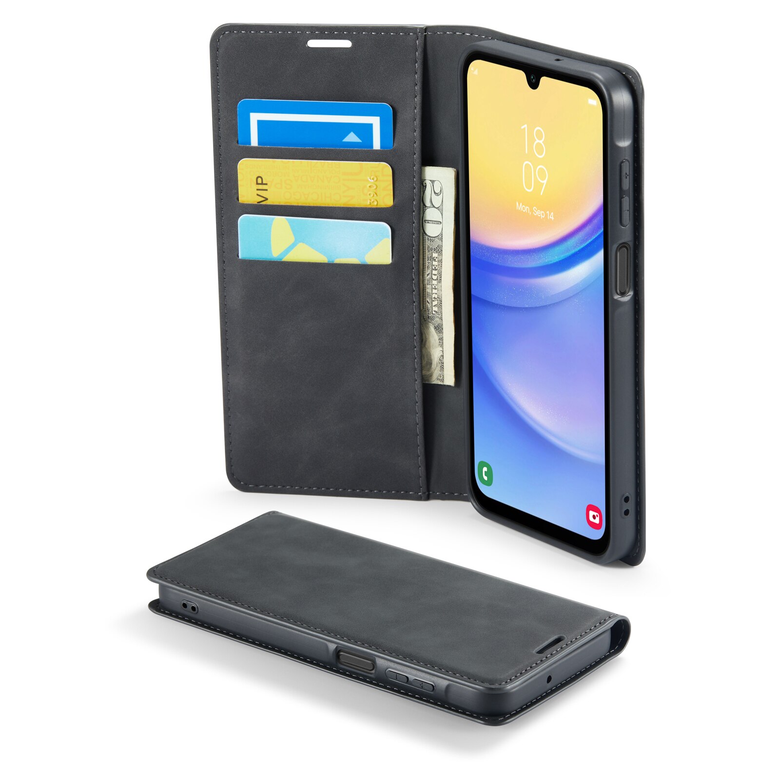 Samsung Galaxy A16 Slim Wallet Case Black