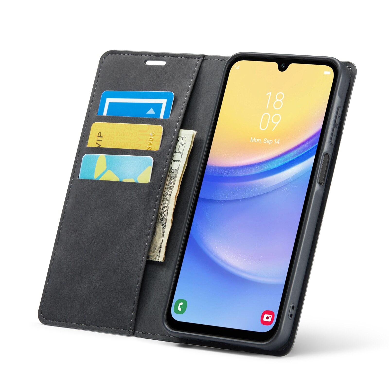 Samsung Galaxy A16 Slim Wallet Case Black