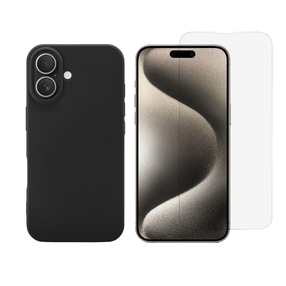 iPhone 16 Plus Kit w. TPU Case and Screen Protector