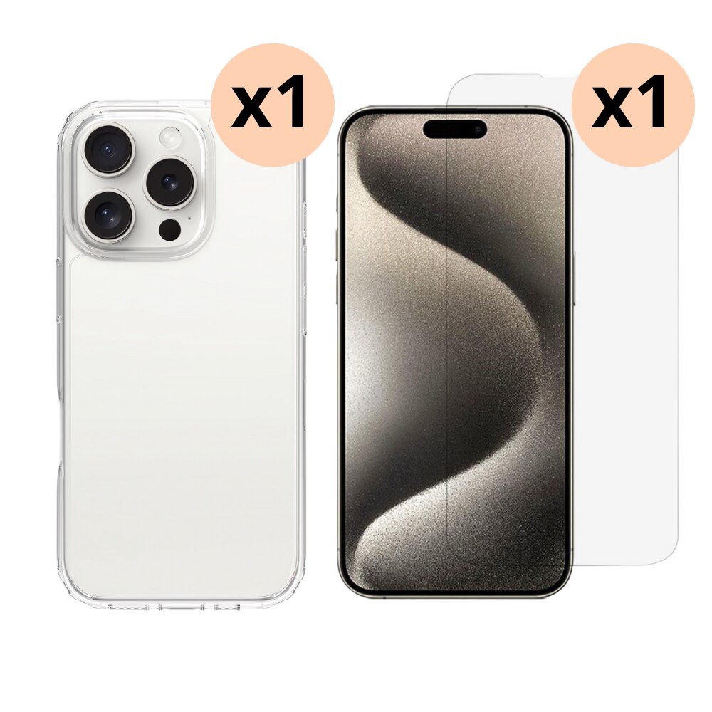 iPhone 16 Pro Kit w. Case and Screen Protector