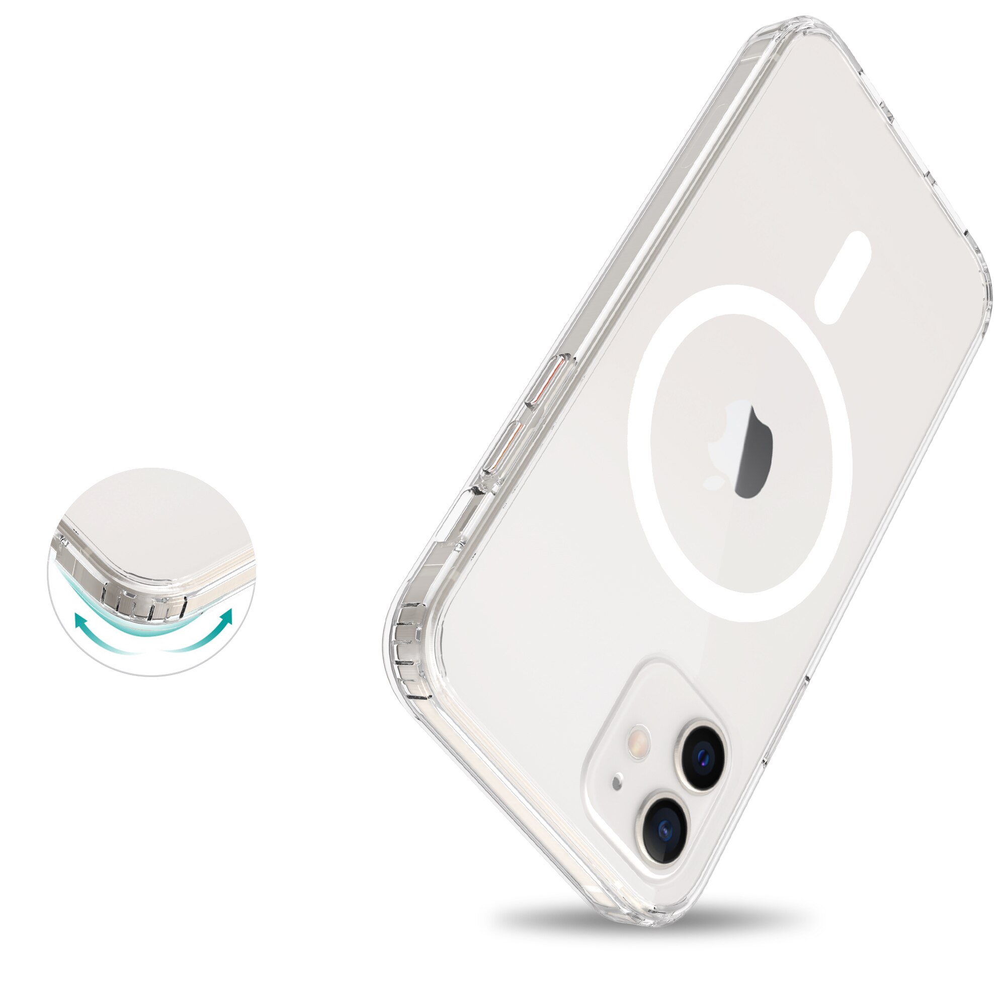 Hybrid Case MagSafe iPhone 12 Mini Transparent