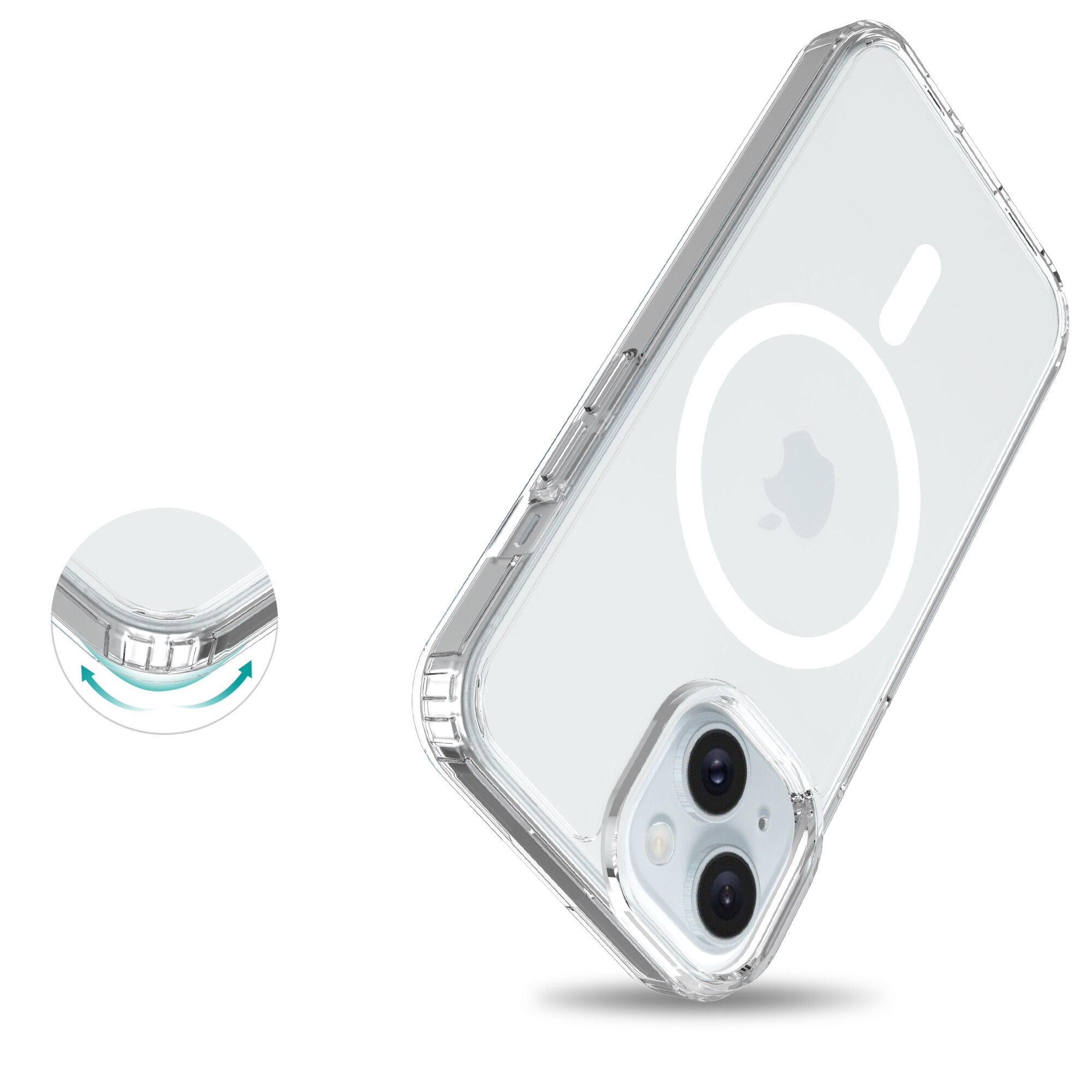 Hybrid Case MagSafe iPhone 15 Transparent