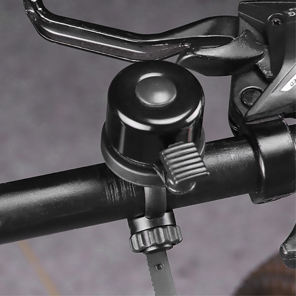 Bicycle Bell with Apple AirTag Holder Black