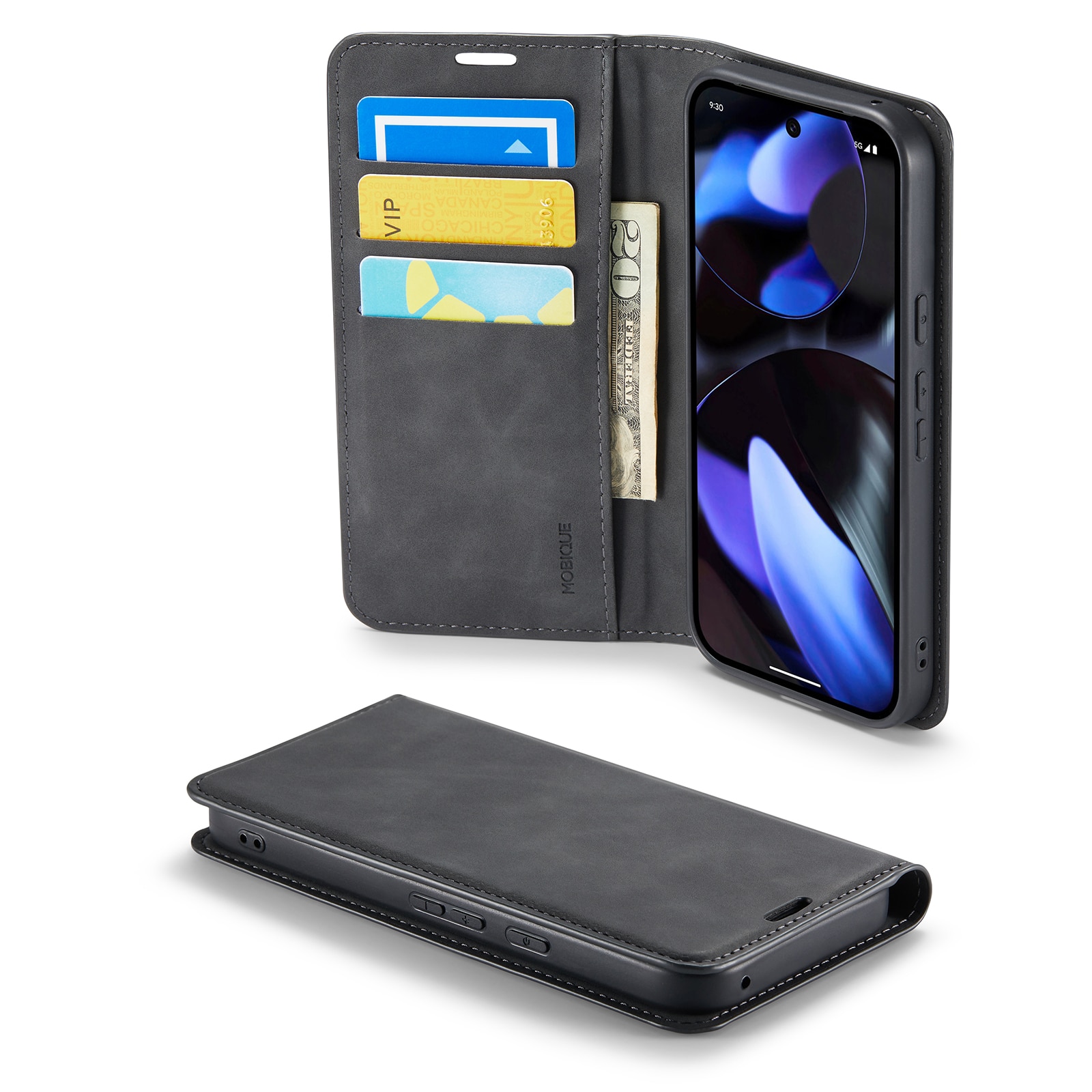 Google Pixel 9a Slim Wallet Case Black