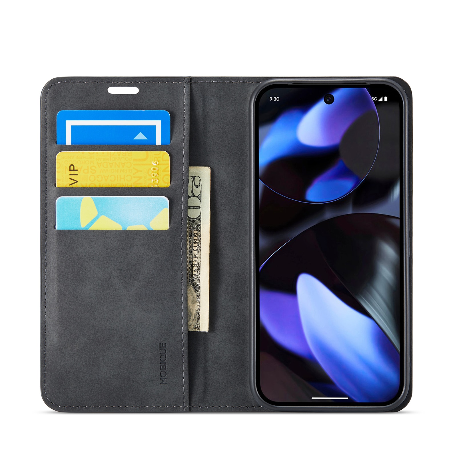 Google Pixel 9a Slim Wallet Case Black