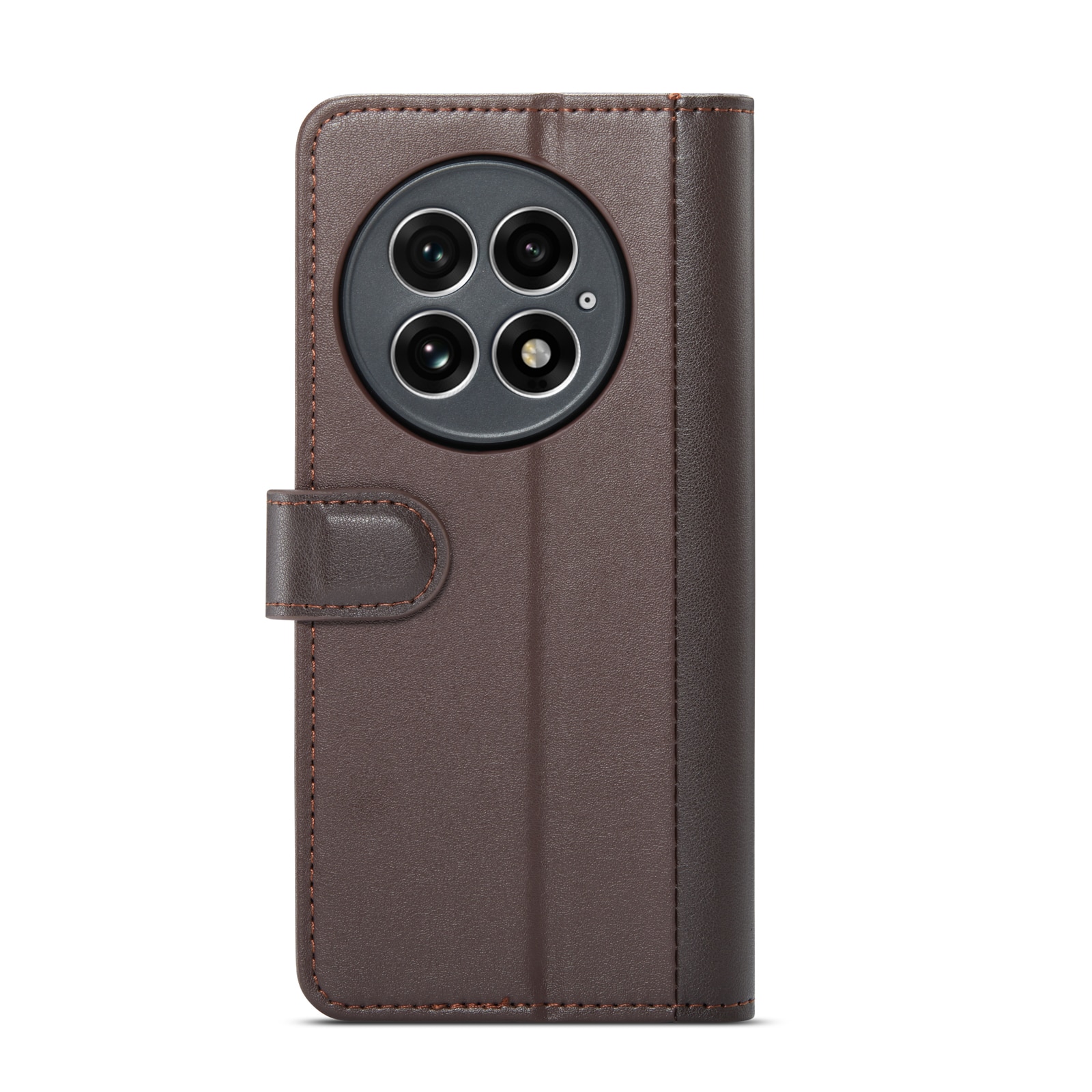  OnePlus 13 Genuine Leather Wallet Case Brown