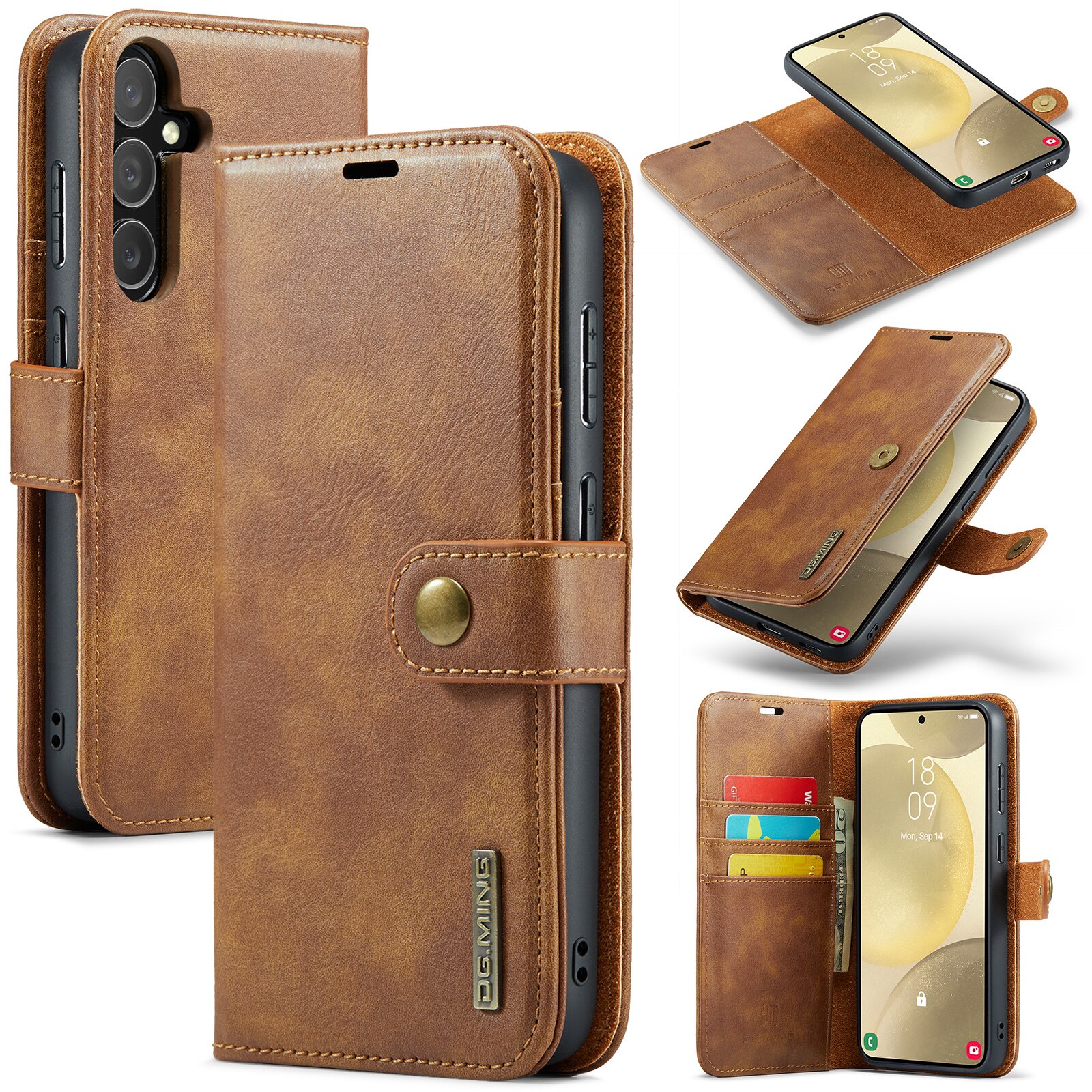 Samsung Galaxy S25 Plus Magnet Wallet Cognac