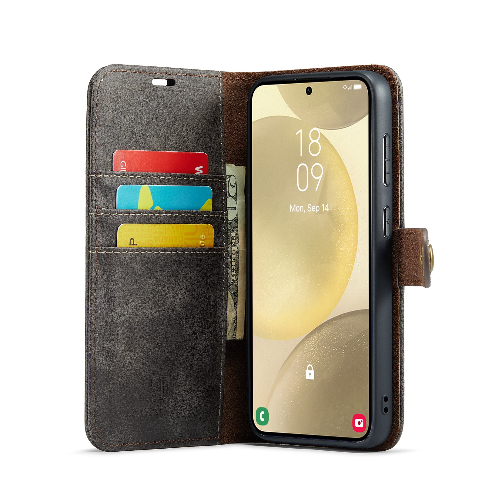 Samsung Galaxy S25 Magnet Wallet Brown