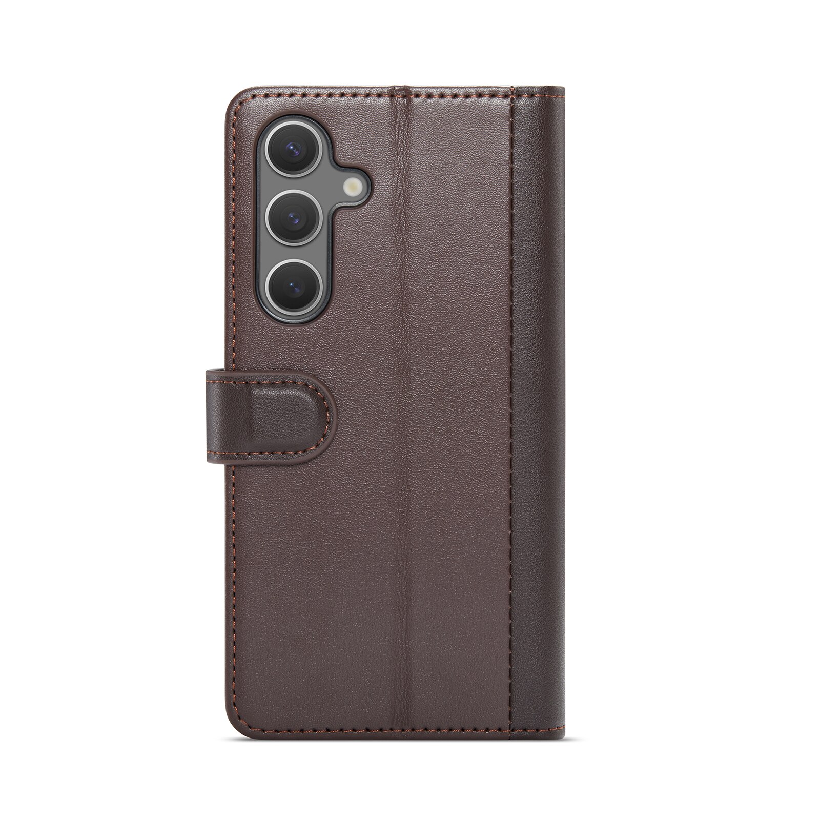 Samsung Galaxy S25 Plus Genuine Leather Wallet Case Brown