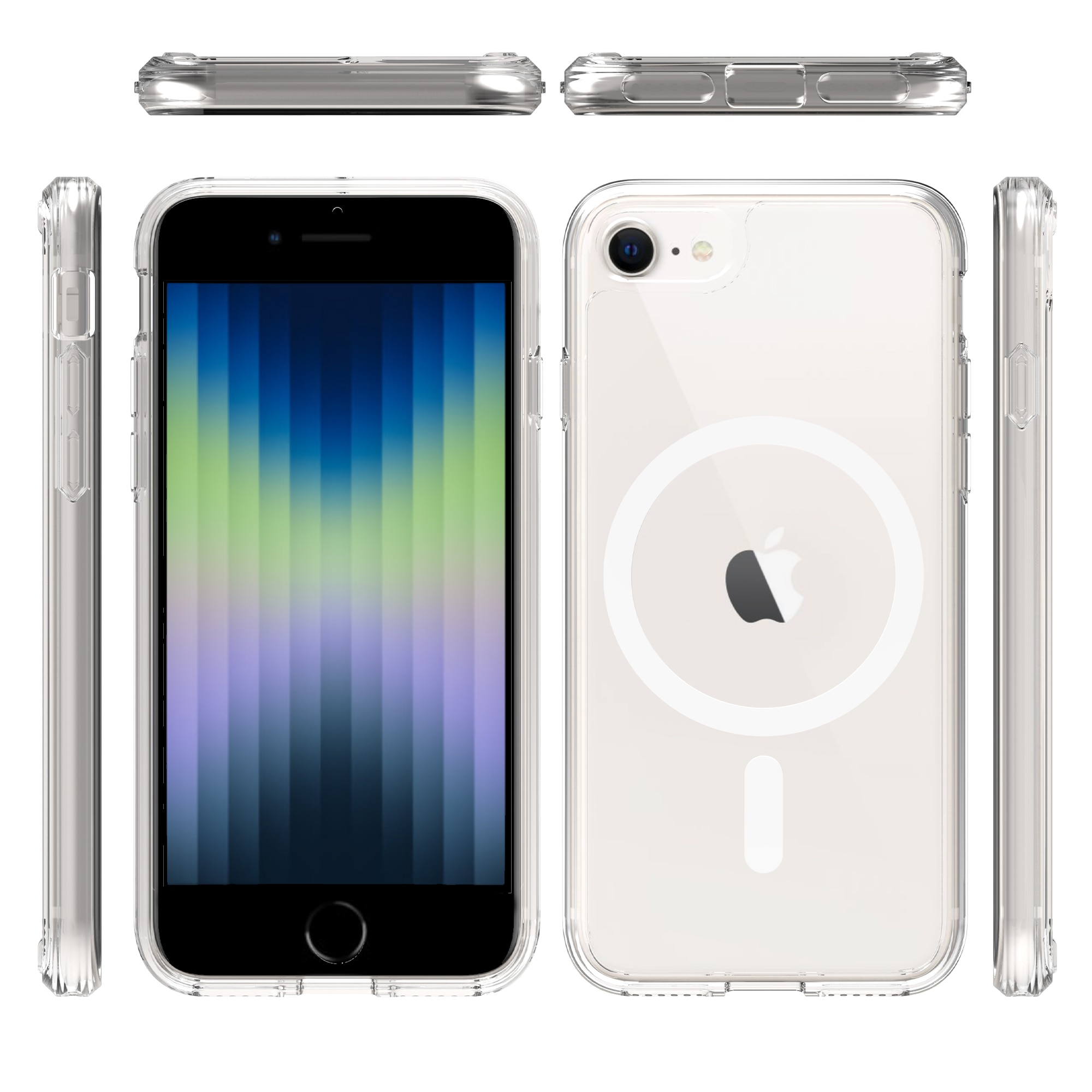 Hybrid Case MagSafe iPhone SE 2022 Transparent