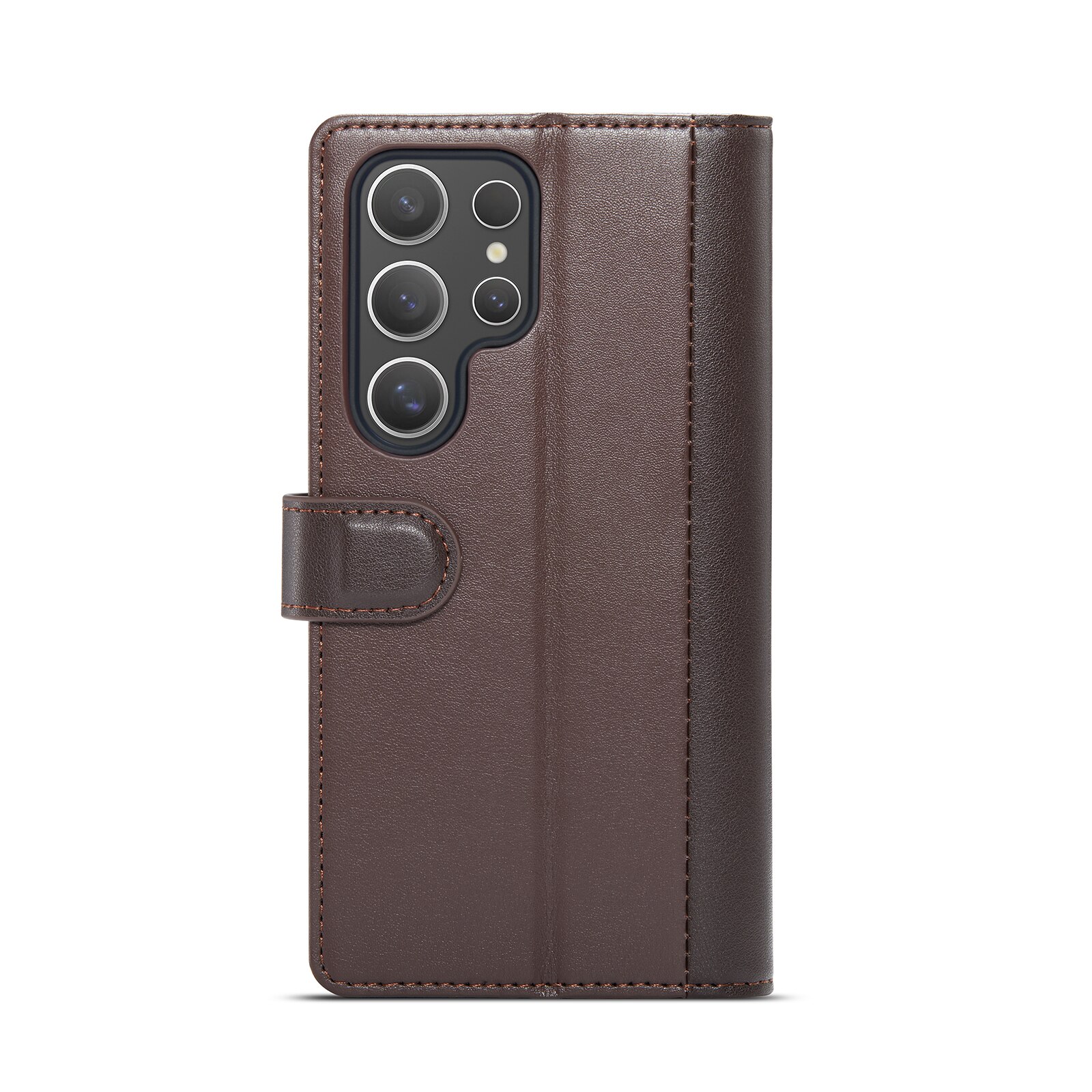 Samsung Galaxy S25 Ultra Genuine Leather Wallet Case Brown