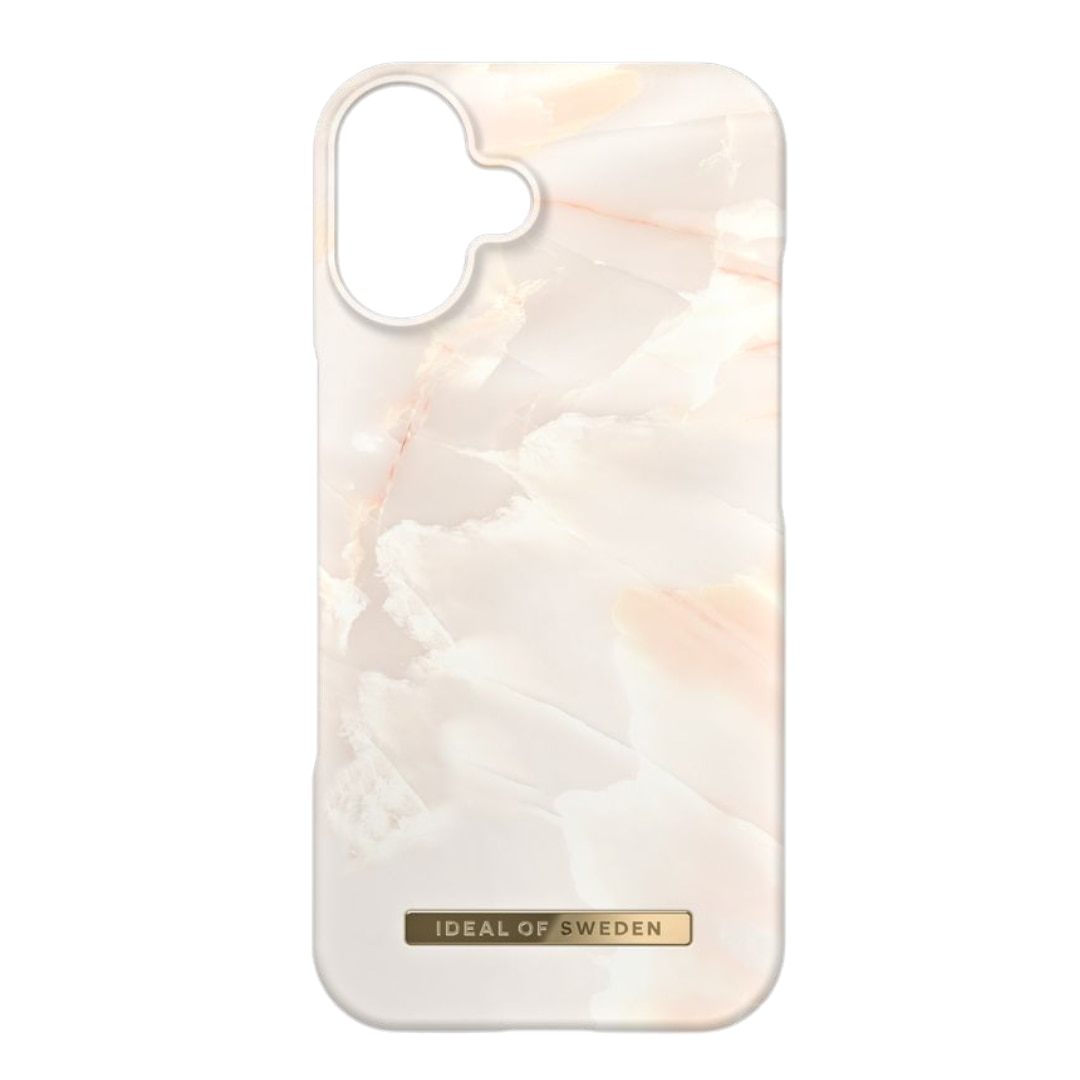 iPhone 16 Fashion Case Rose Pearl Marble