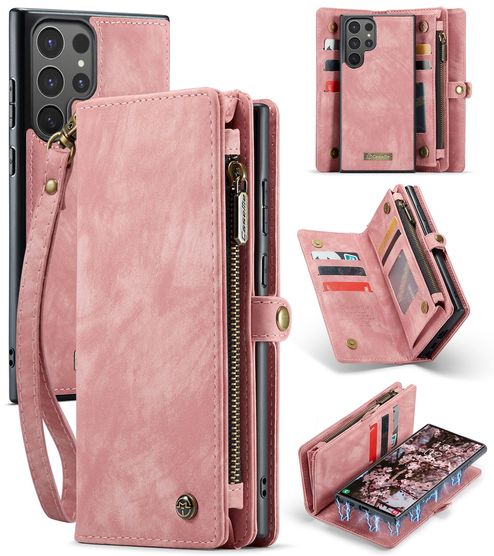 Samsung Galaxy S25 Ultra Multi-slot Wallet Case Pink