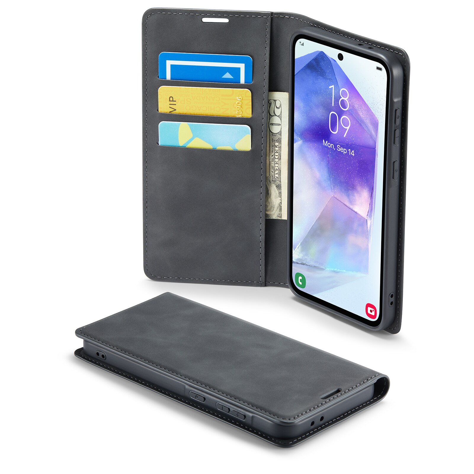 Samsung Galaxy A36 Slim Wallet Case Black