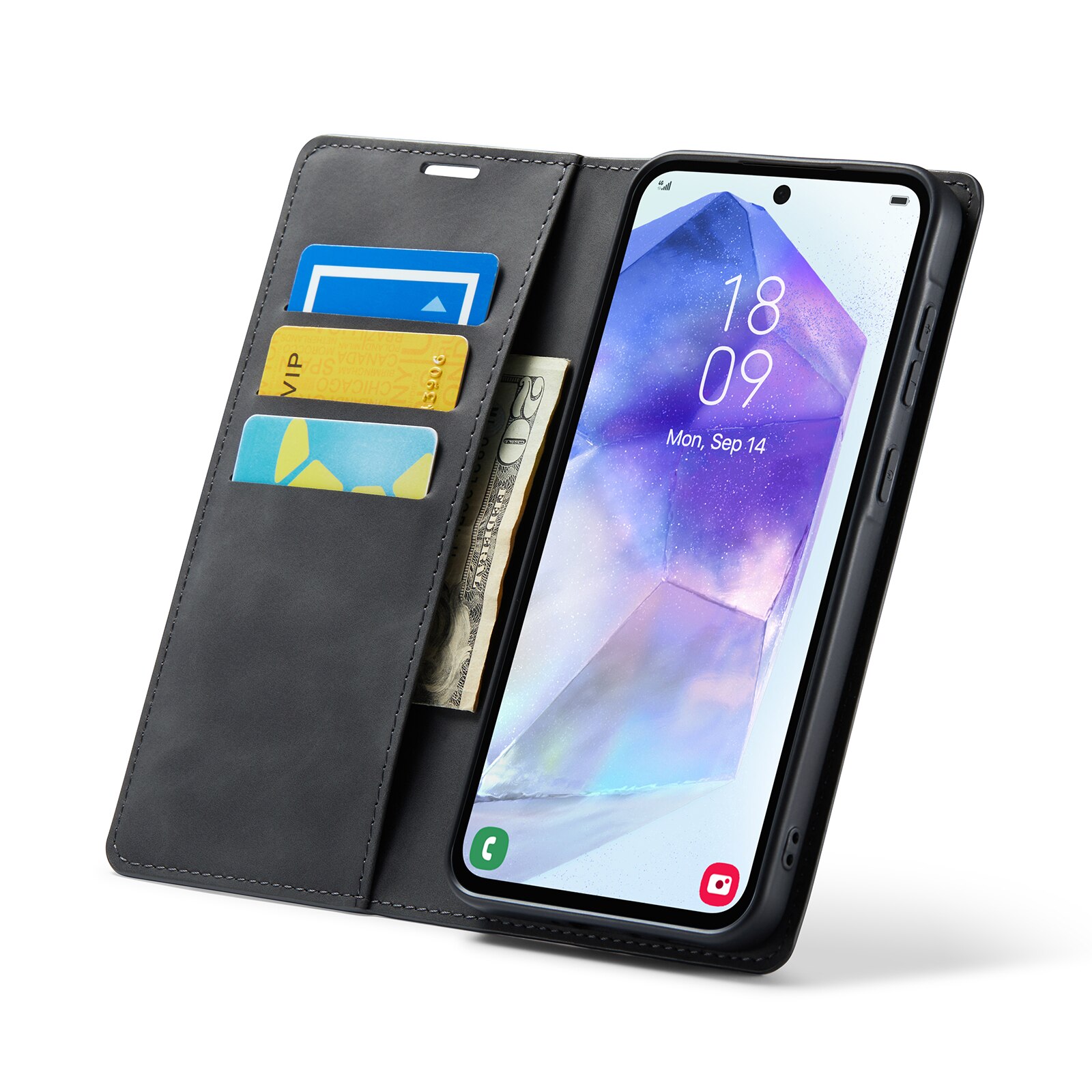 Samsung Galaxy A36 Slim Wallet Case Black