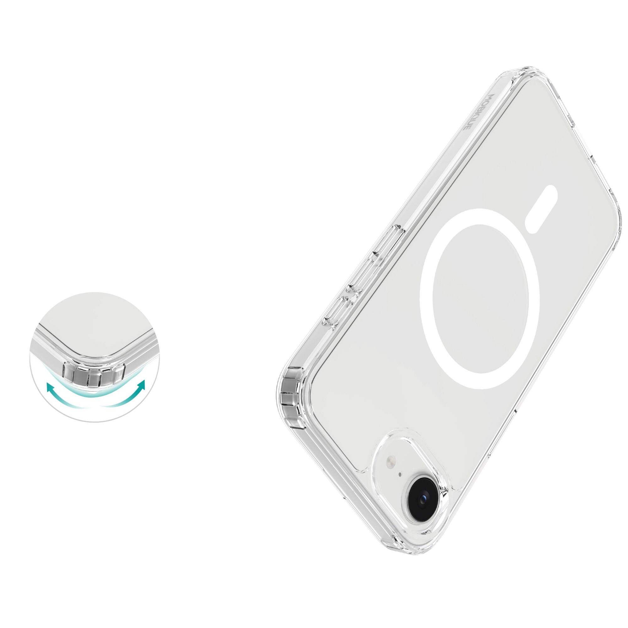 Hybrid Case MagSafe iPhone 16e Transparent