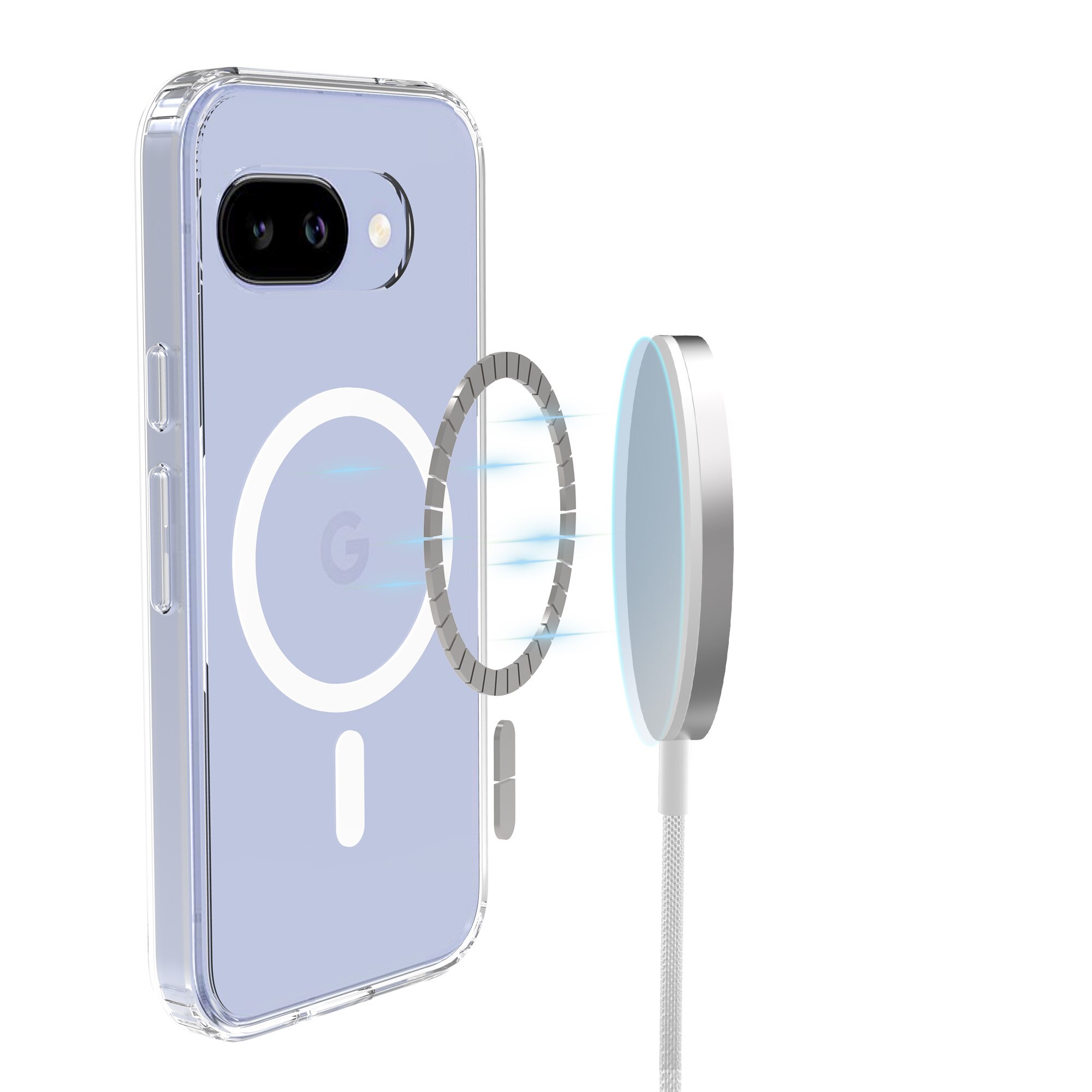 Hybrid Case MagSafe Google Pixel 9a Transparent