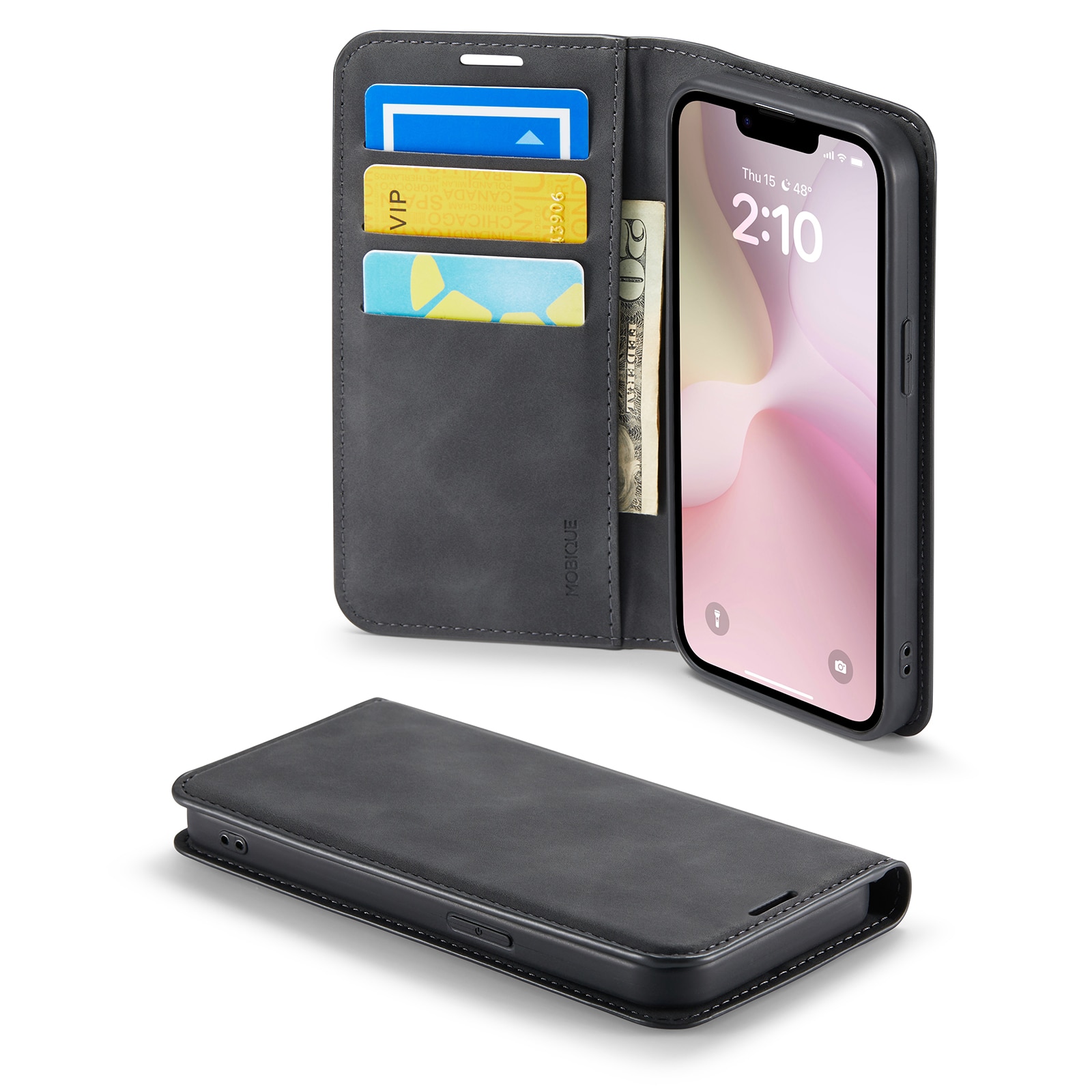 iPhone SE 4 Slim Wallet Case Black