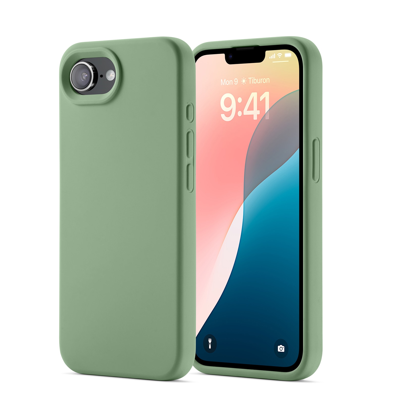 iPhone 16e Magnetic Silicone Case Green