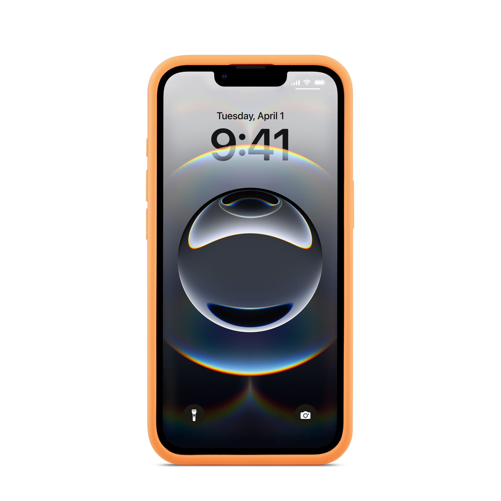 iPhone 16e Magnetic Silicone Case Solar Orange