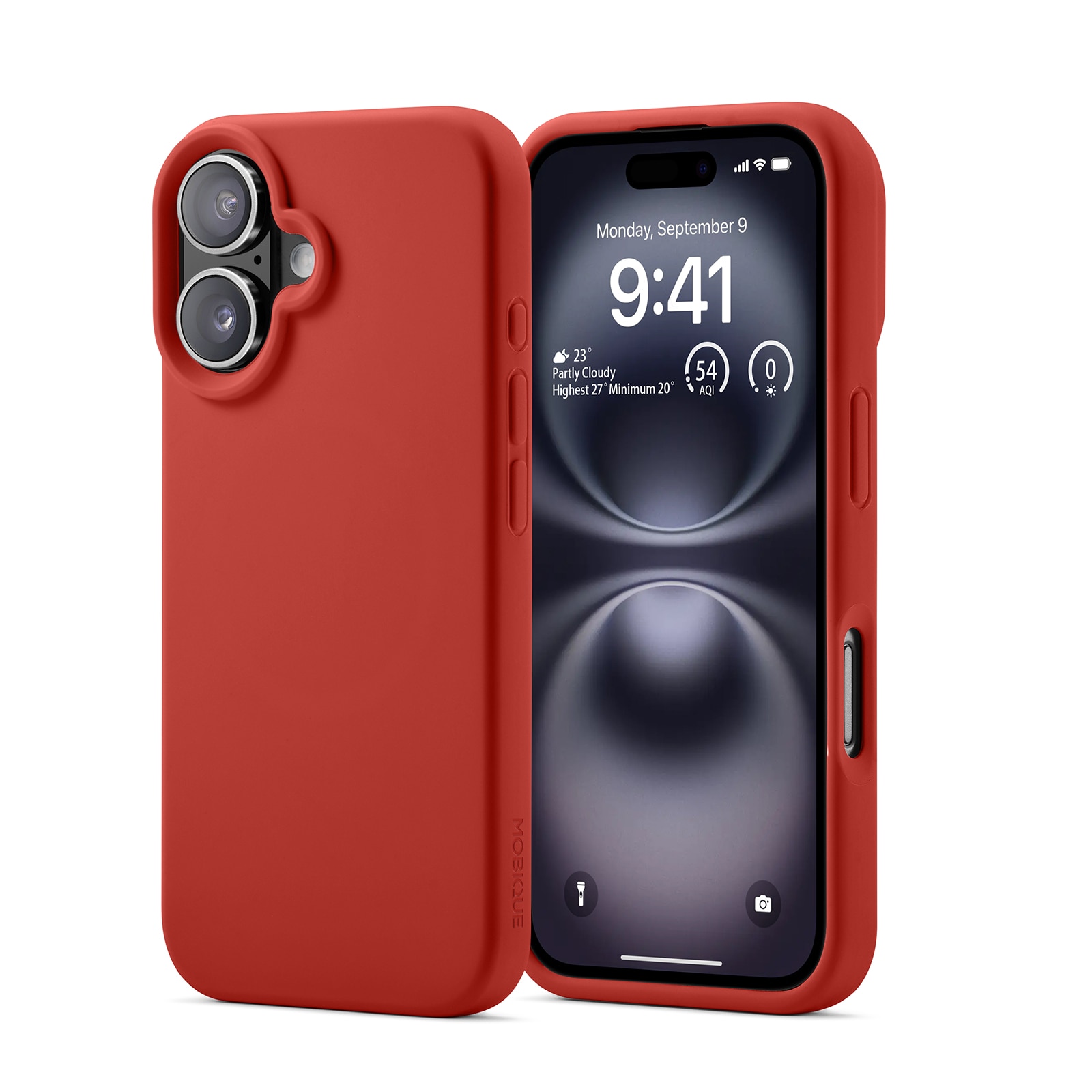 iPhone 16 Magnetic Silicone Case Lava Red