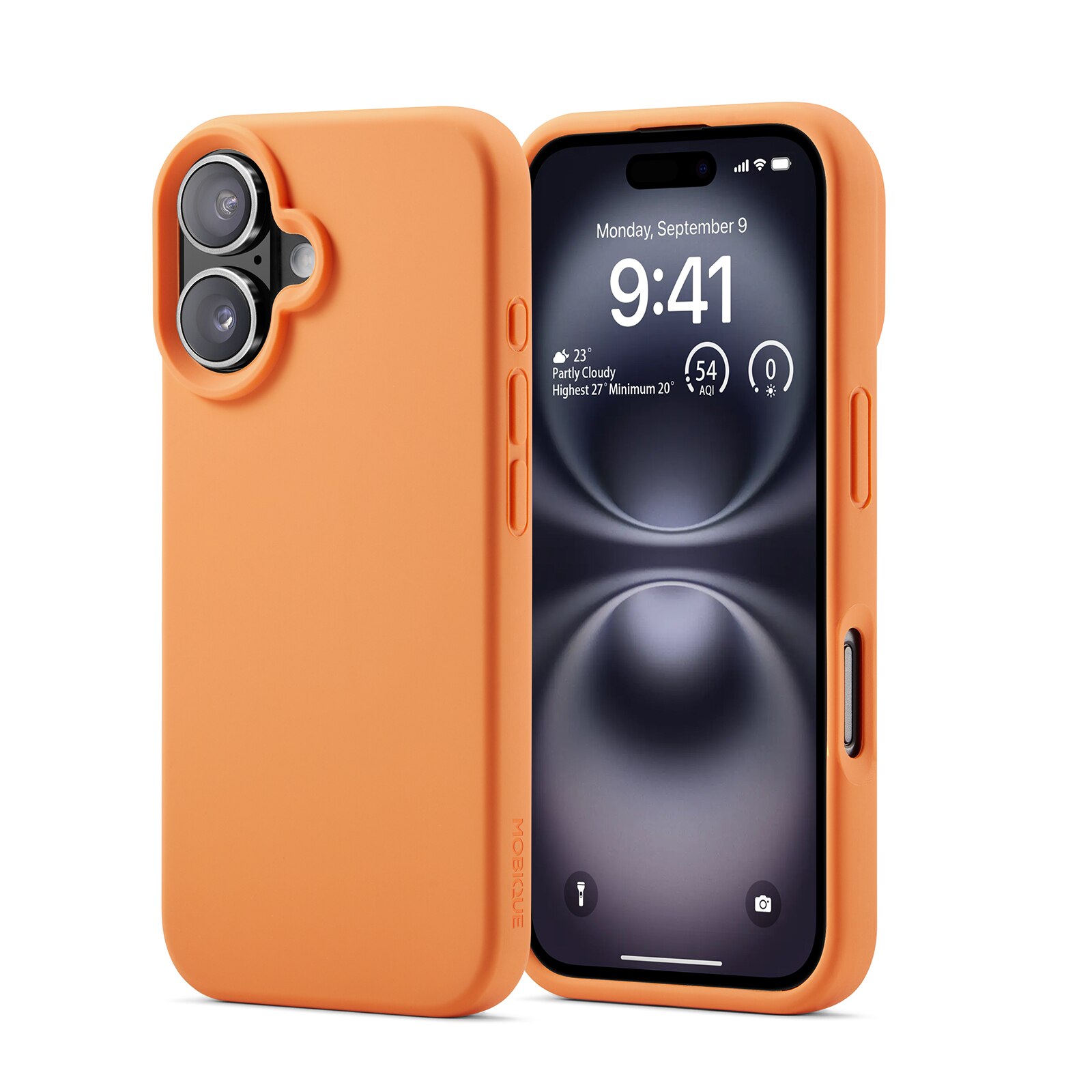 iPhone 16 Magnetic Silicone Case Solar Orange