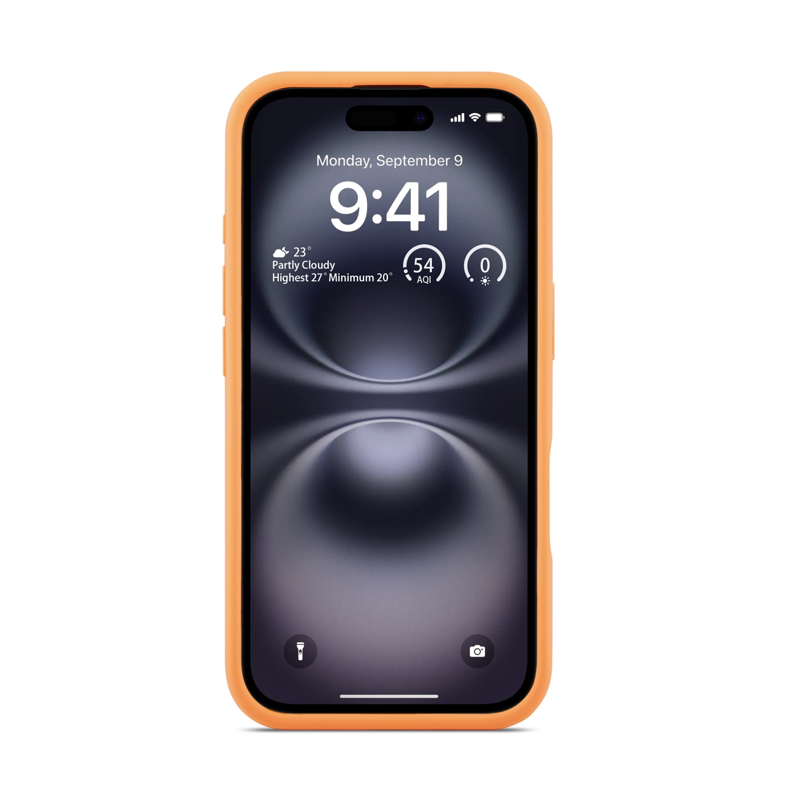 iPhone 16 Magnetic Silicone Case Solar Orange