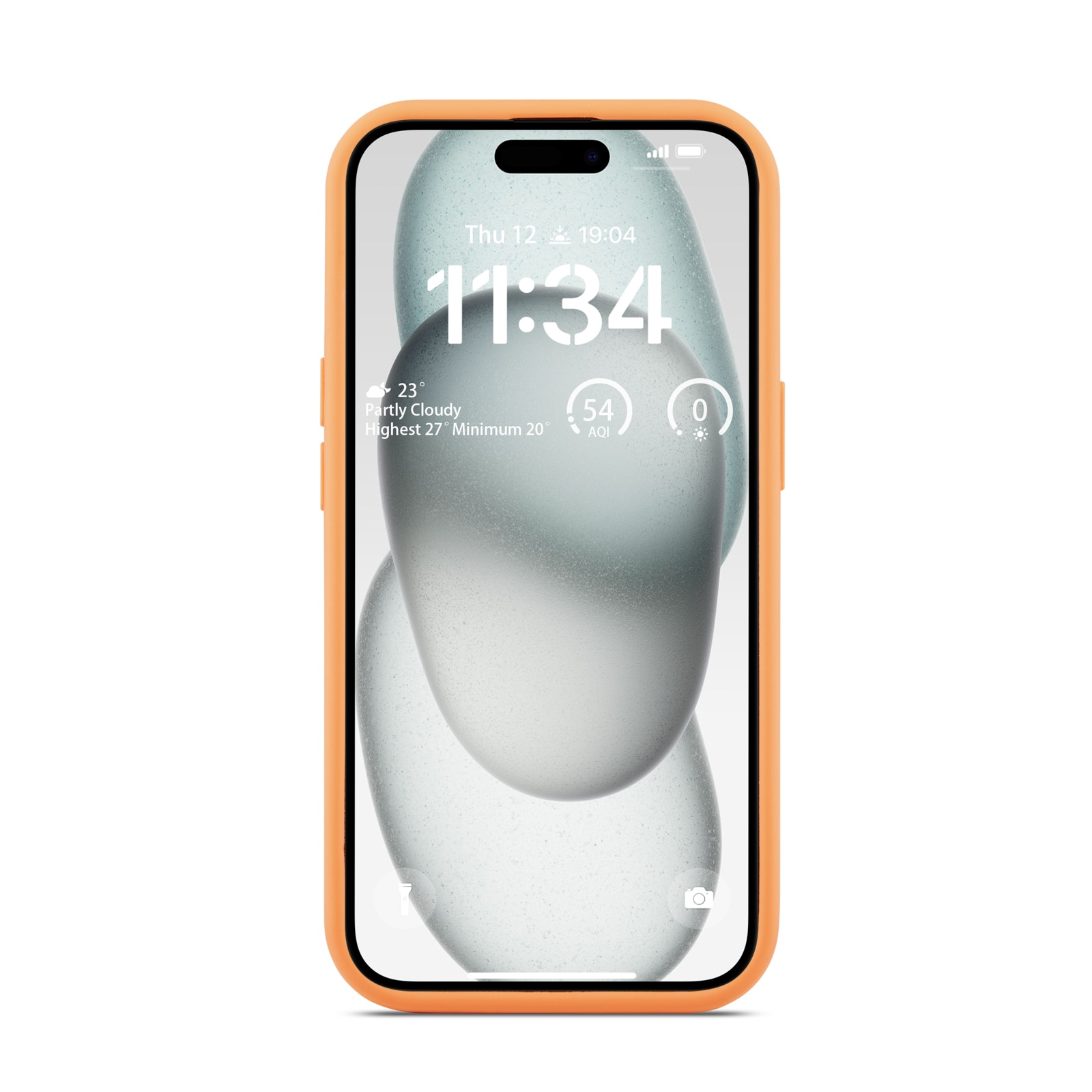 iPhone 15 Magnetic Silicone Case Solar Orange