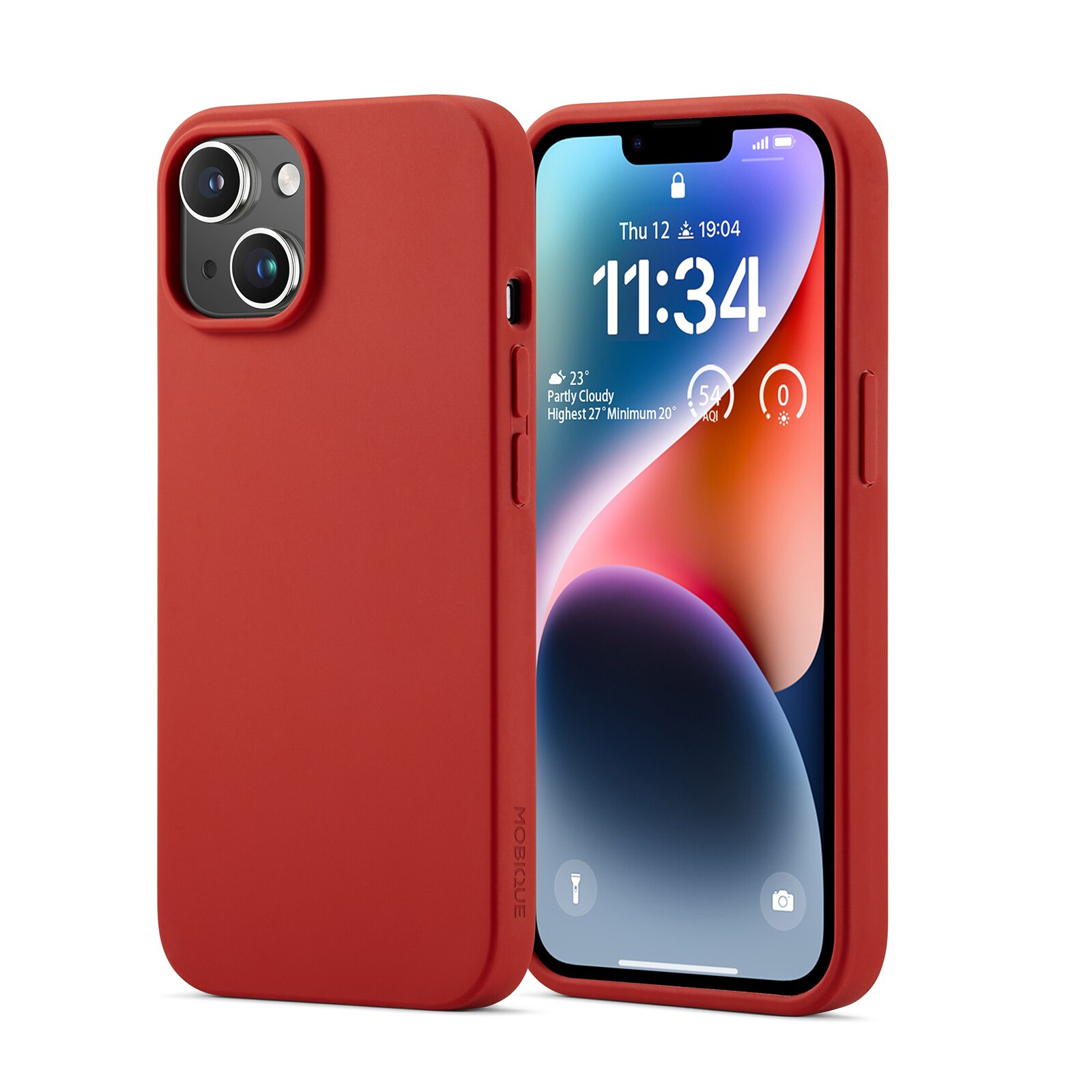 iPhone 14 Magnetic Silicone Case Lava Red