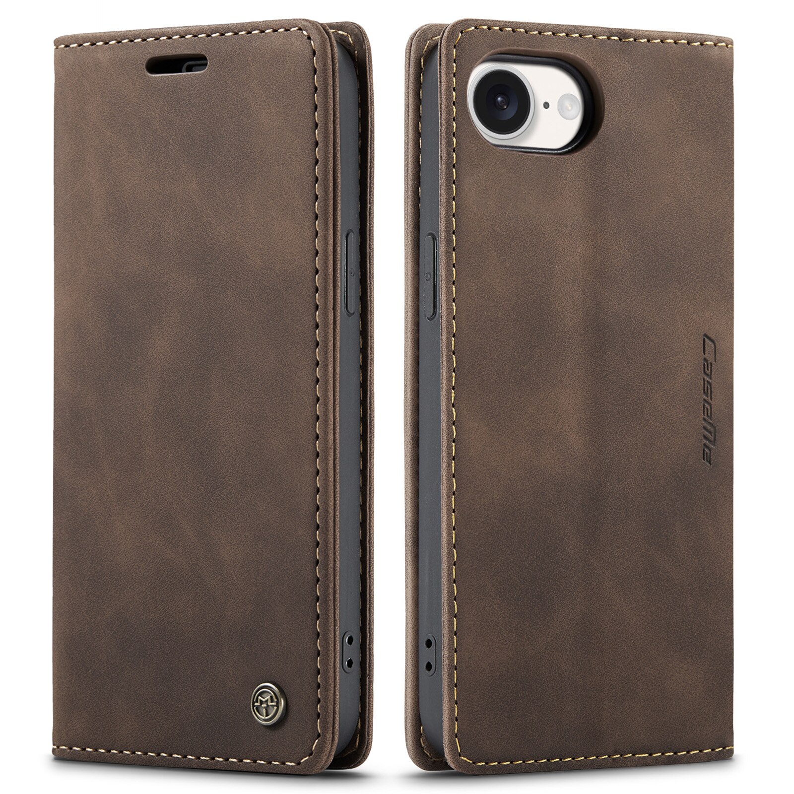 iPhone 16e Slim Wallet Case Brown