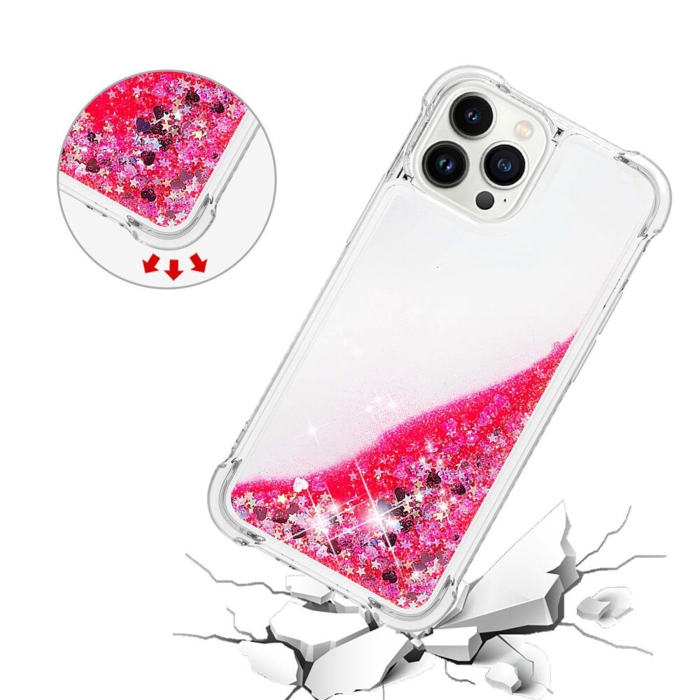 iPhone 14 Pro Glitter Powder TPU Case Pink