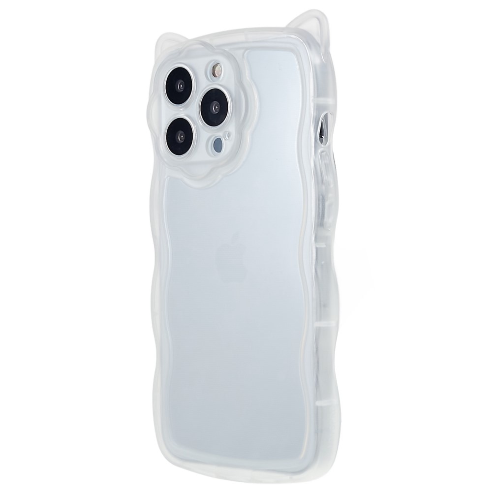 iPhone 13 Pro Wavy Edge Cat Case Transparent