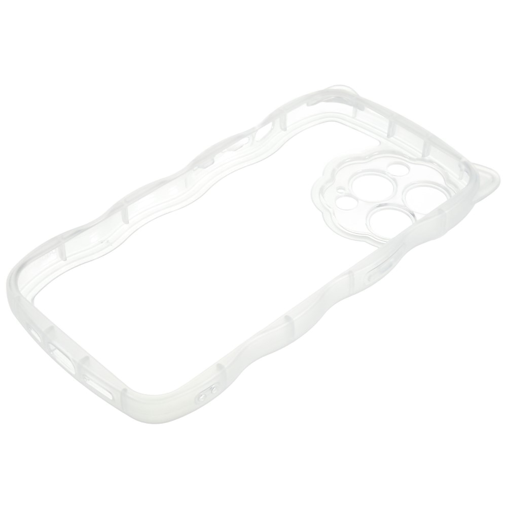 iPhone 13 Pro Wavy Edge Cat Case Transparent