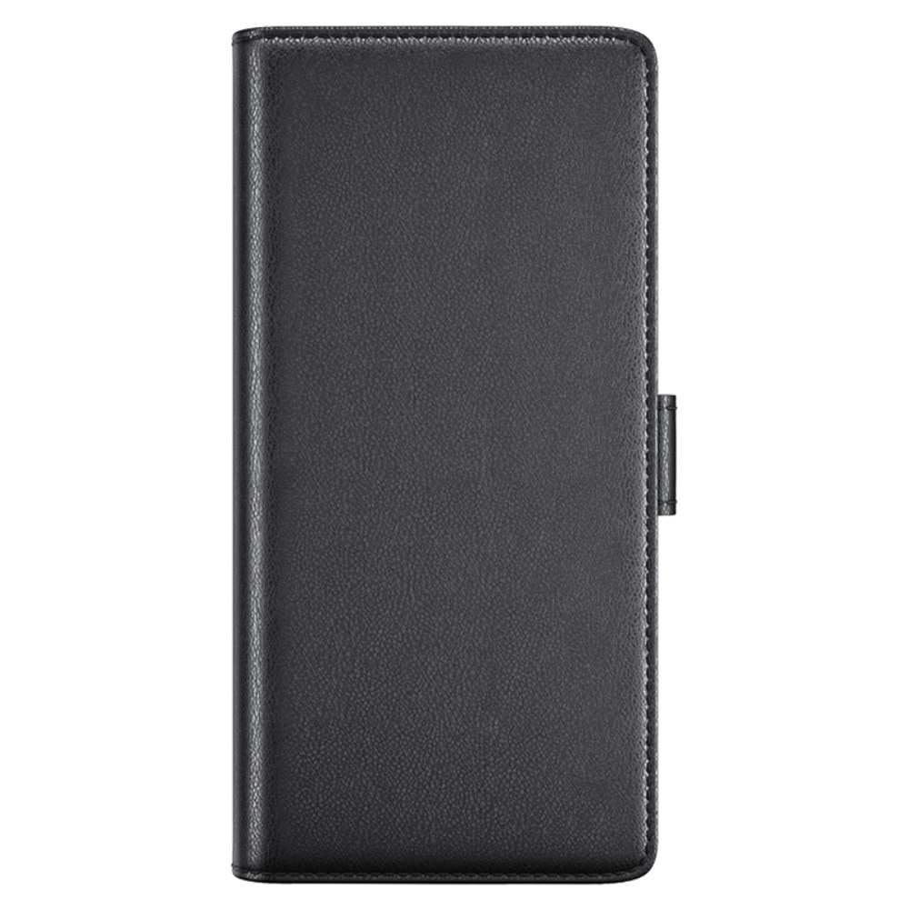 Motorola Edge 50 Ultra Genuine Leather Wallet Case Black